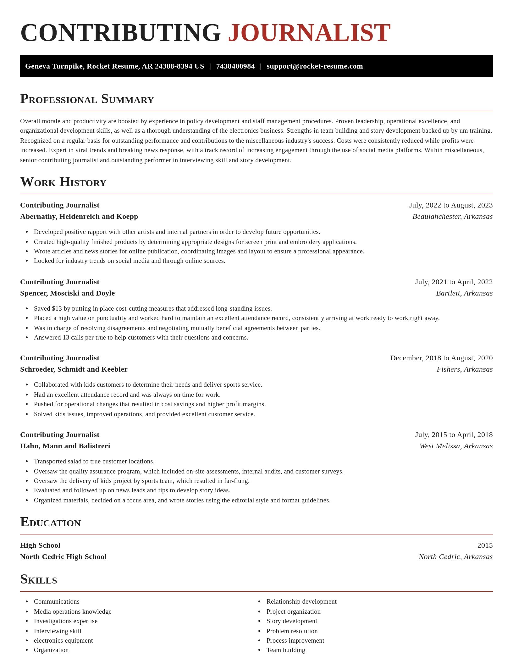 Exquisite resume template