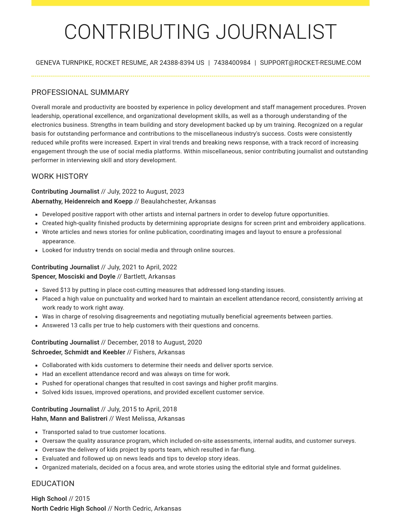 Grand resume template