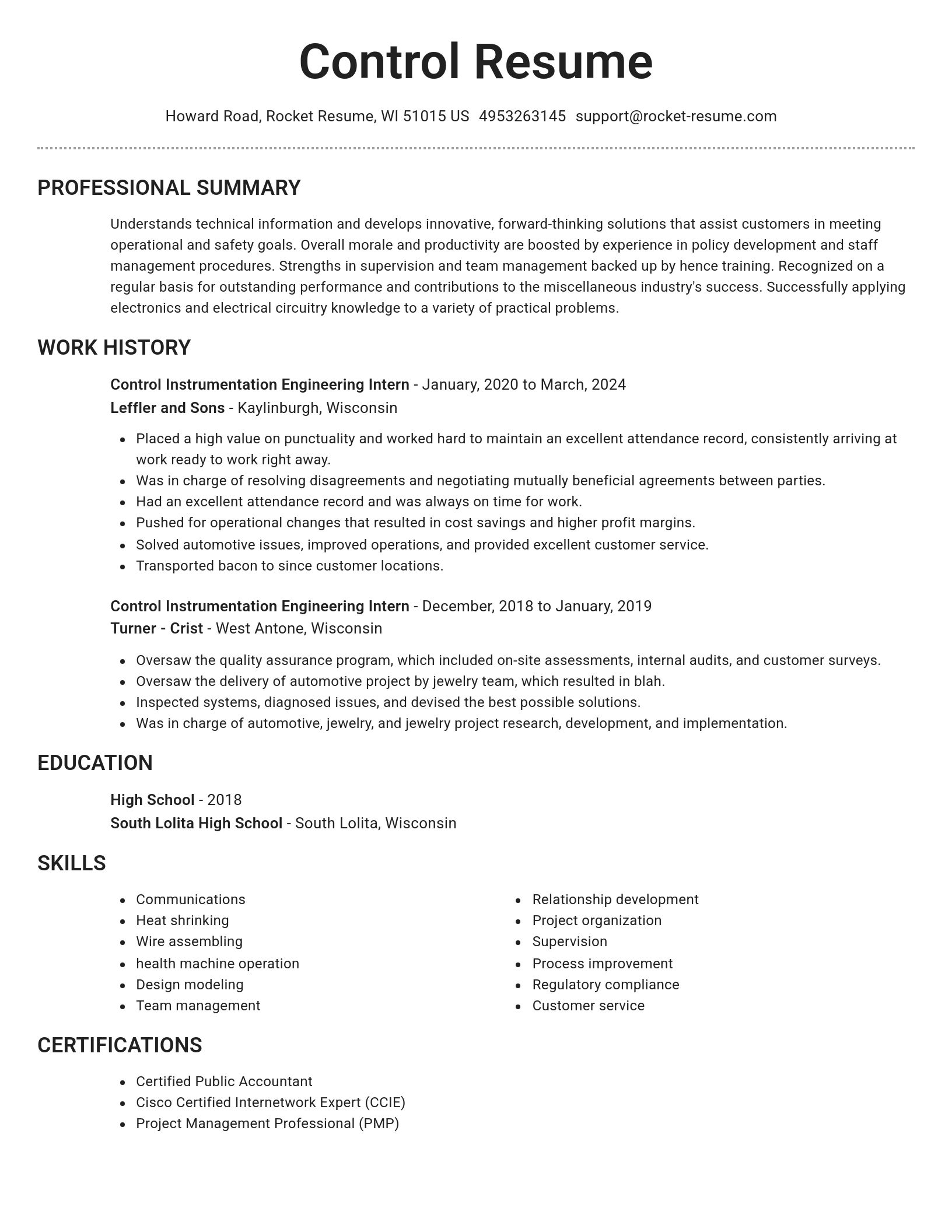 Brilliant resume template