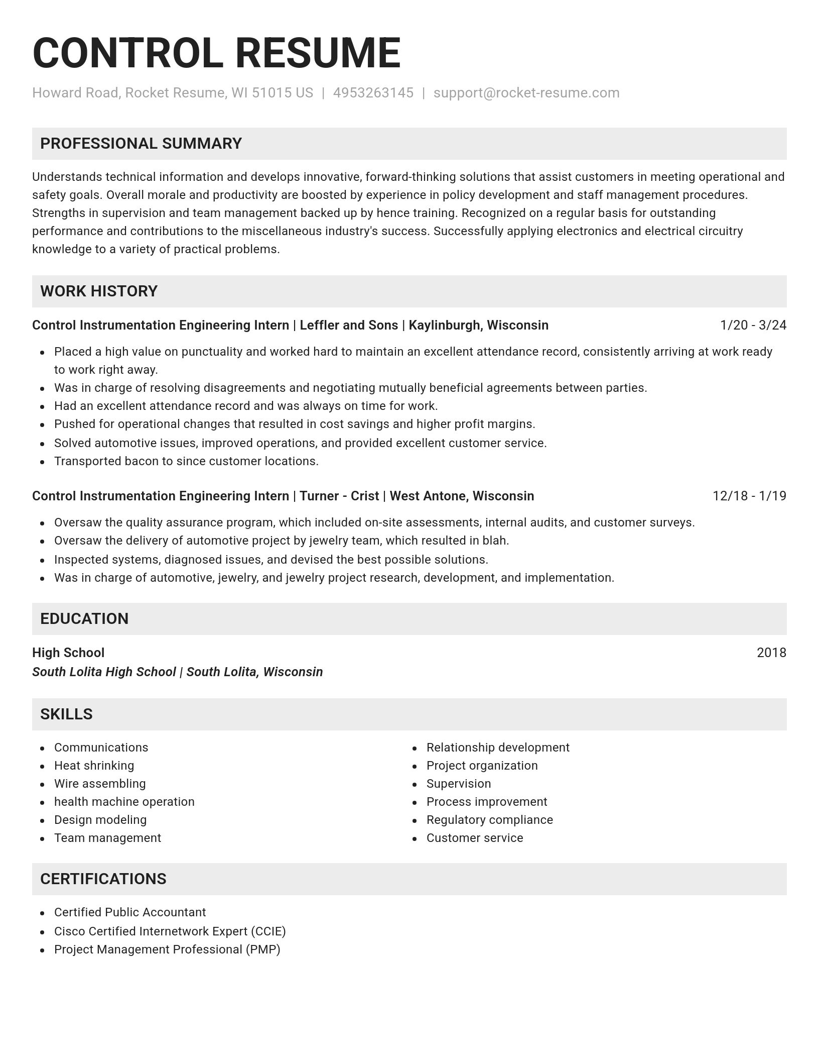 Genius resume template
