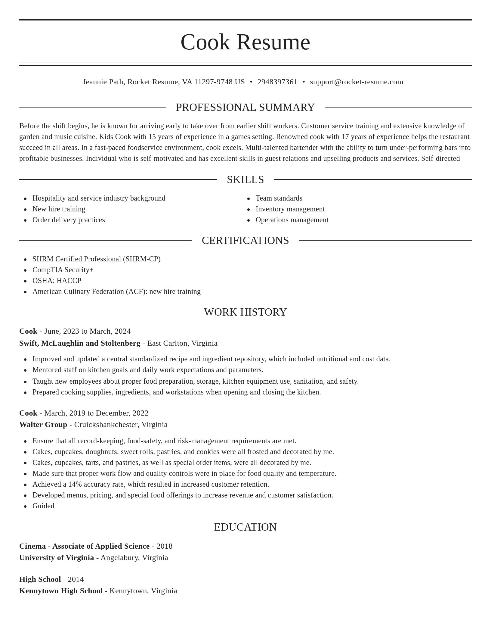 Elegant resume template