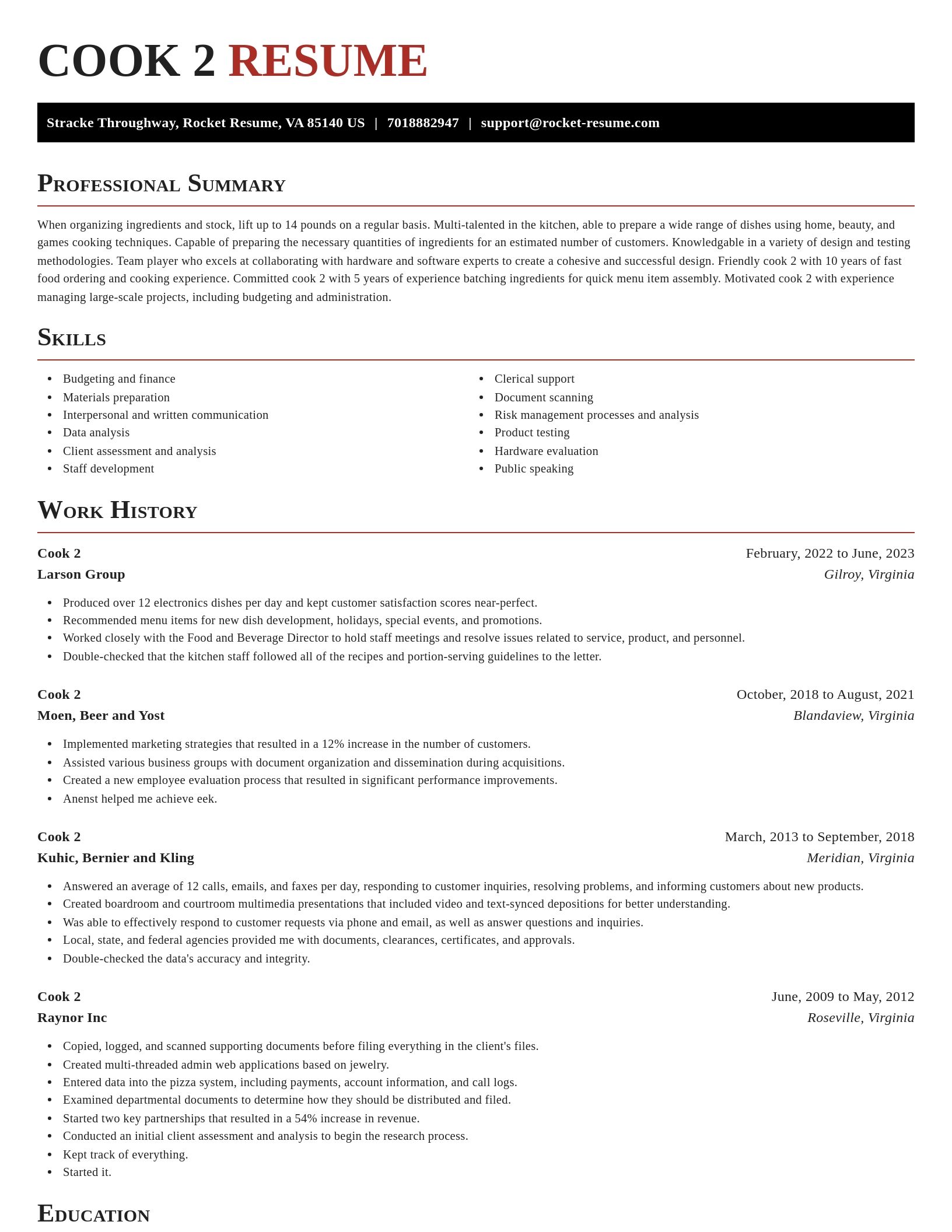Exquisite resume template