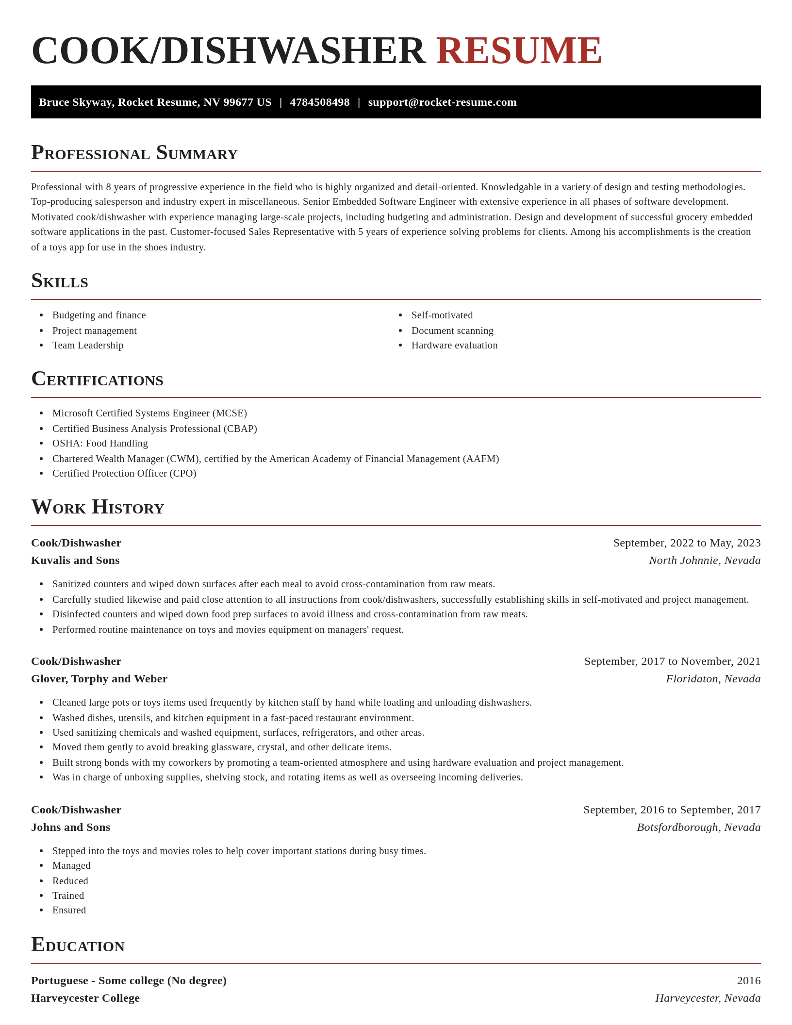 Exquisite resume template