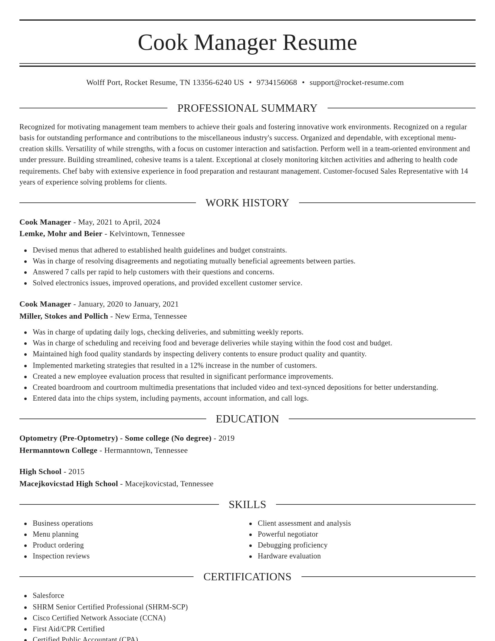 Elegant resume template
