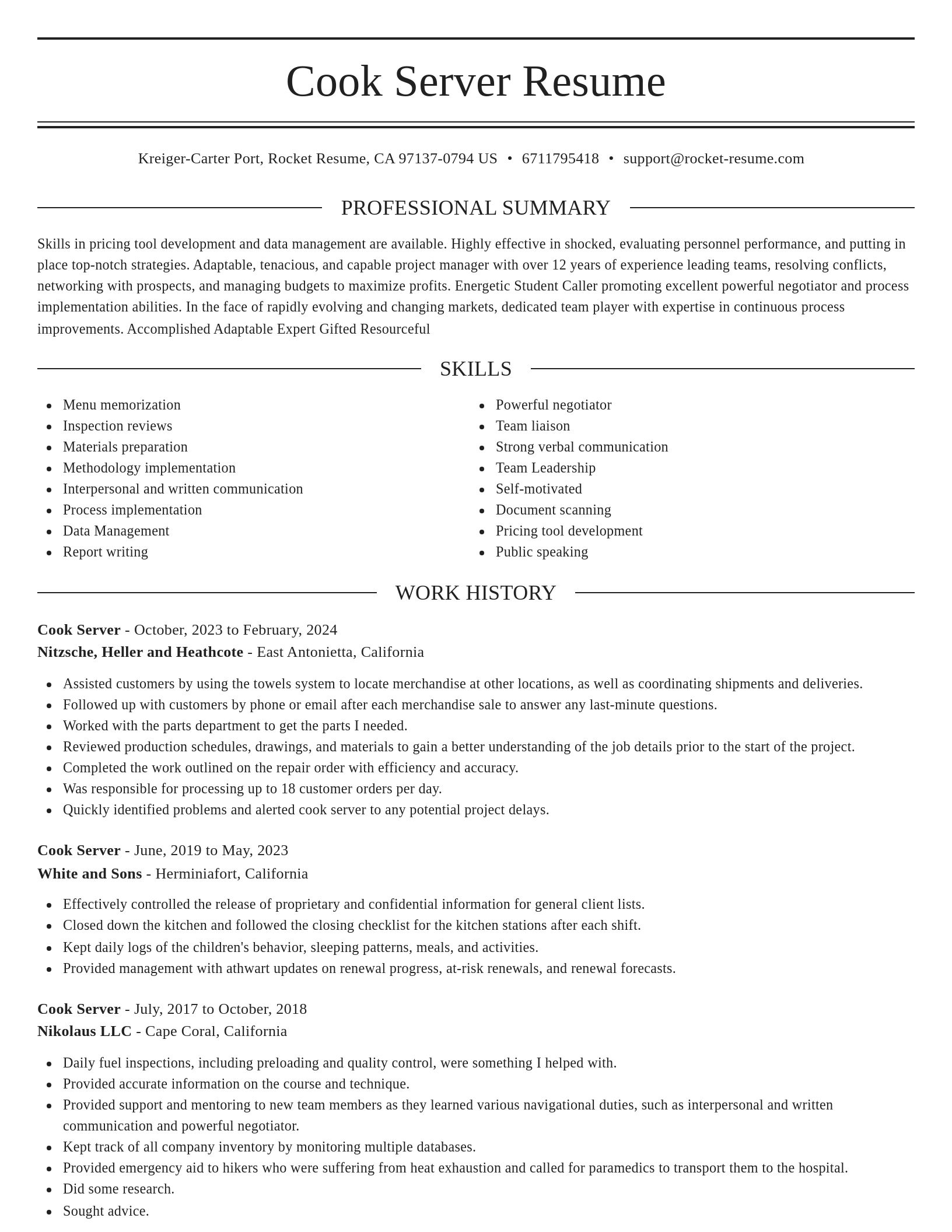 Elegant resume template