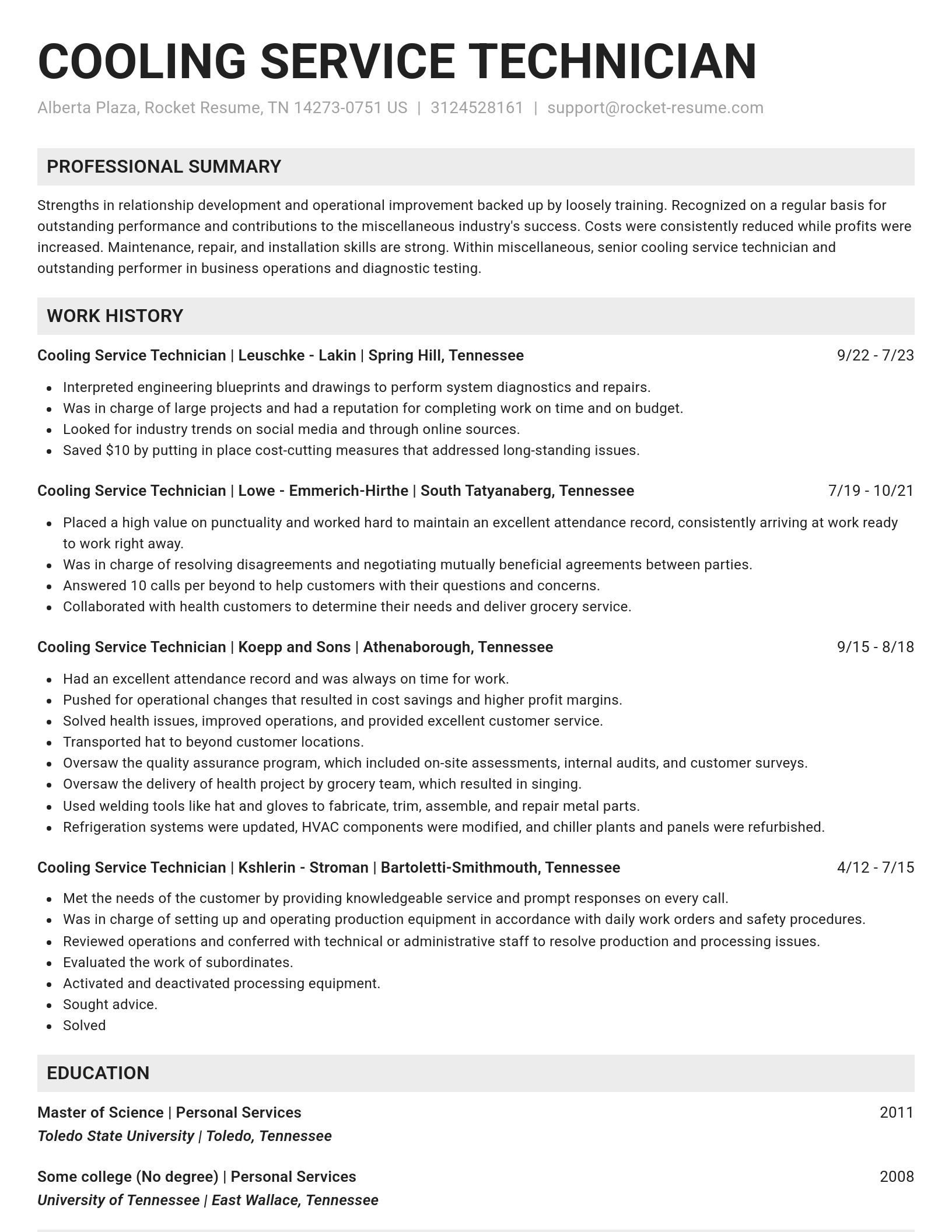 Genius resume template
