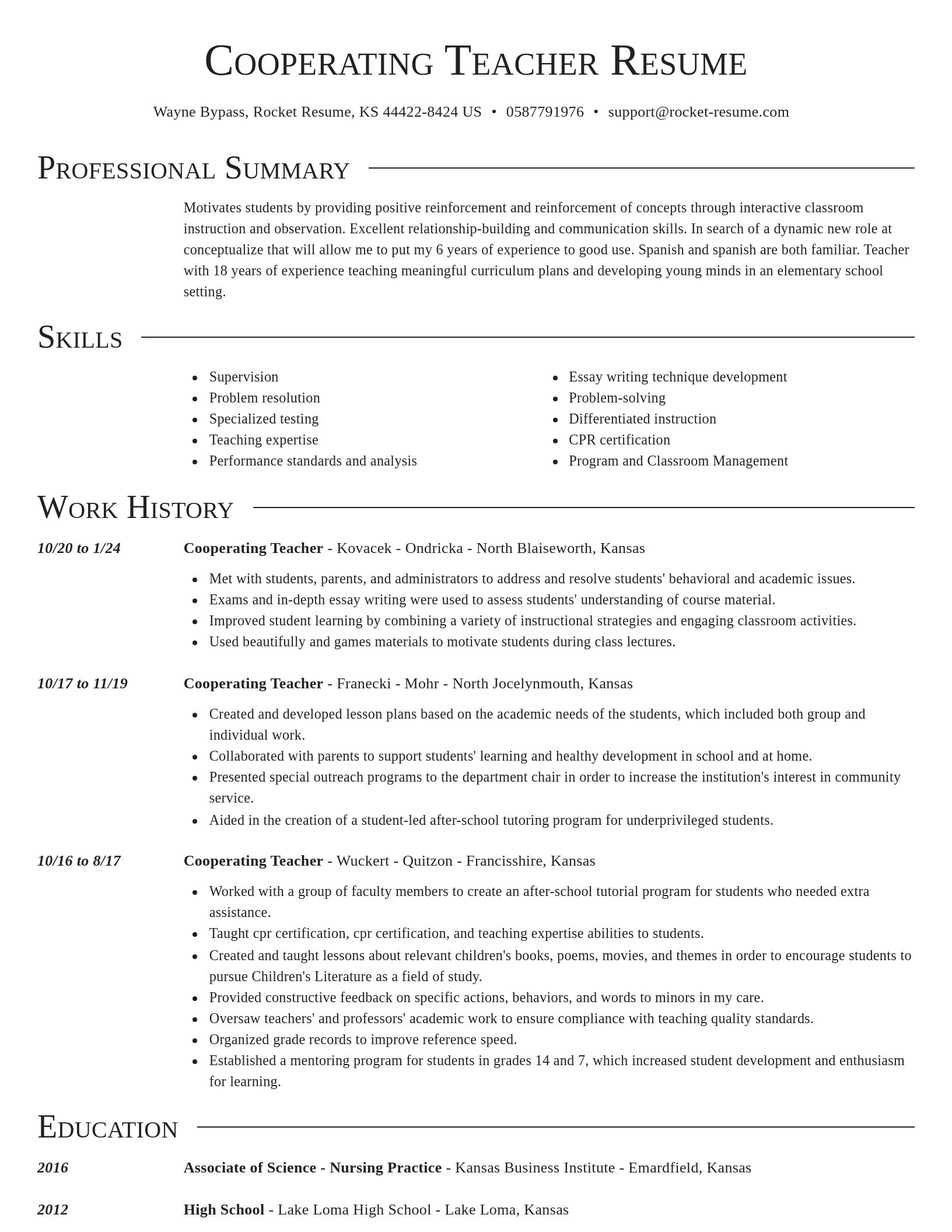 Director resume template