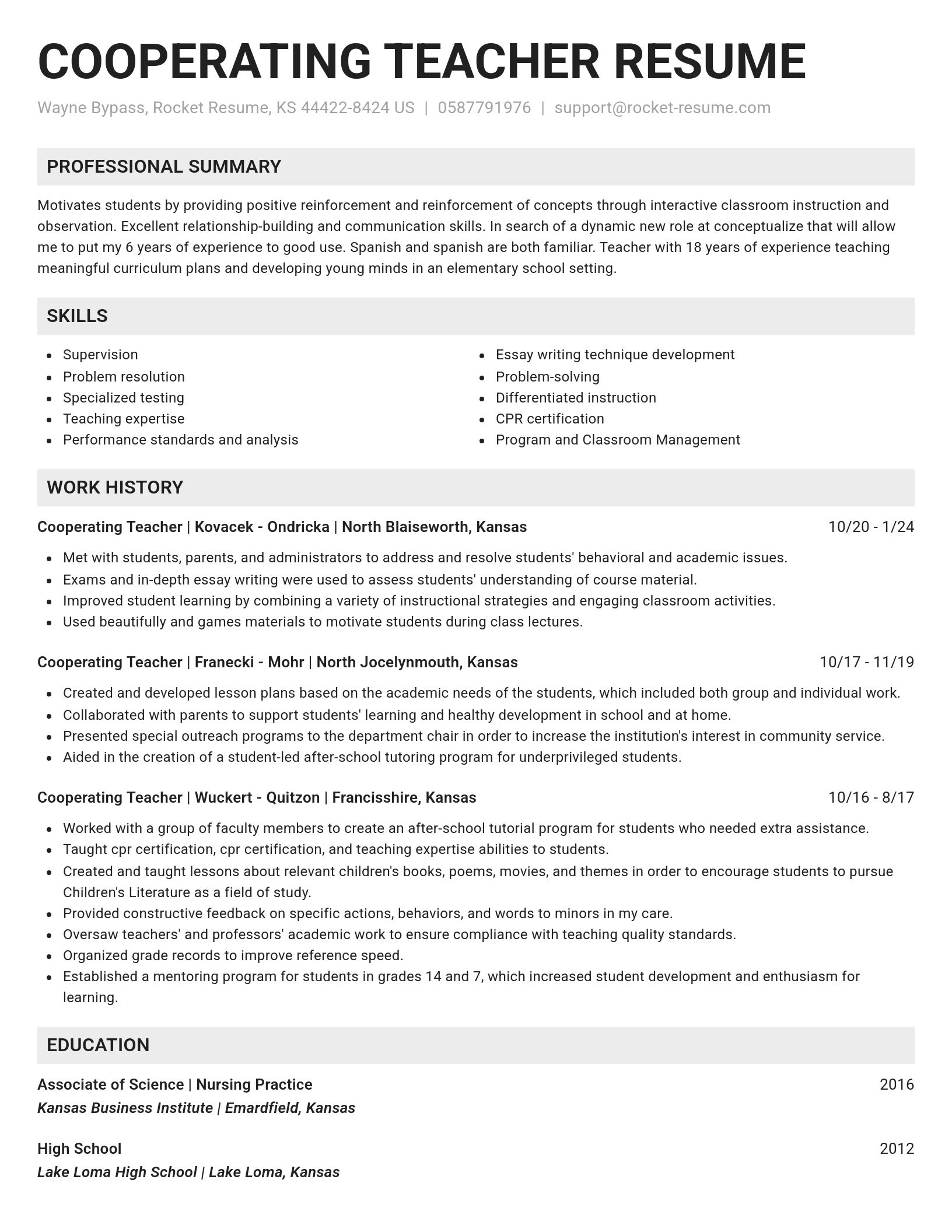 Genius resume template