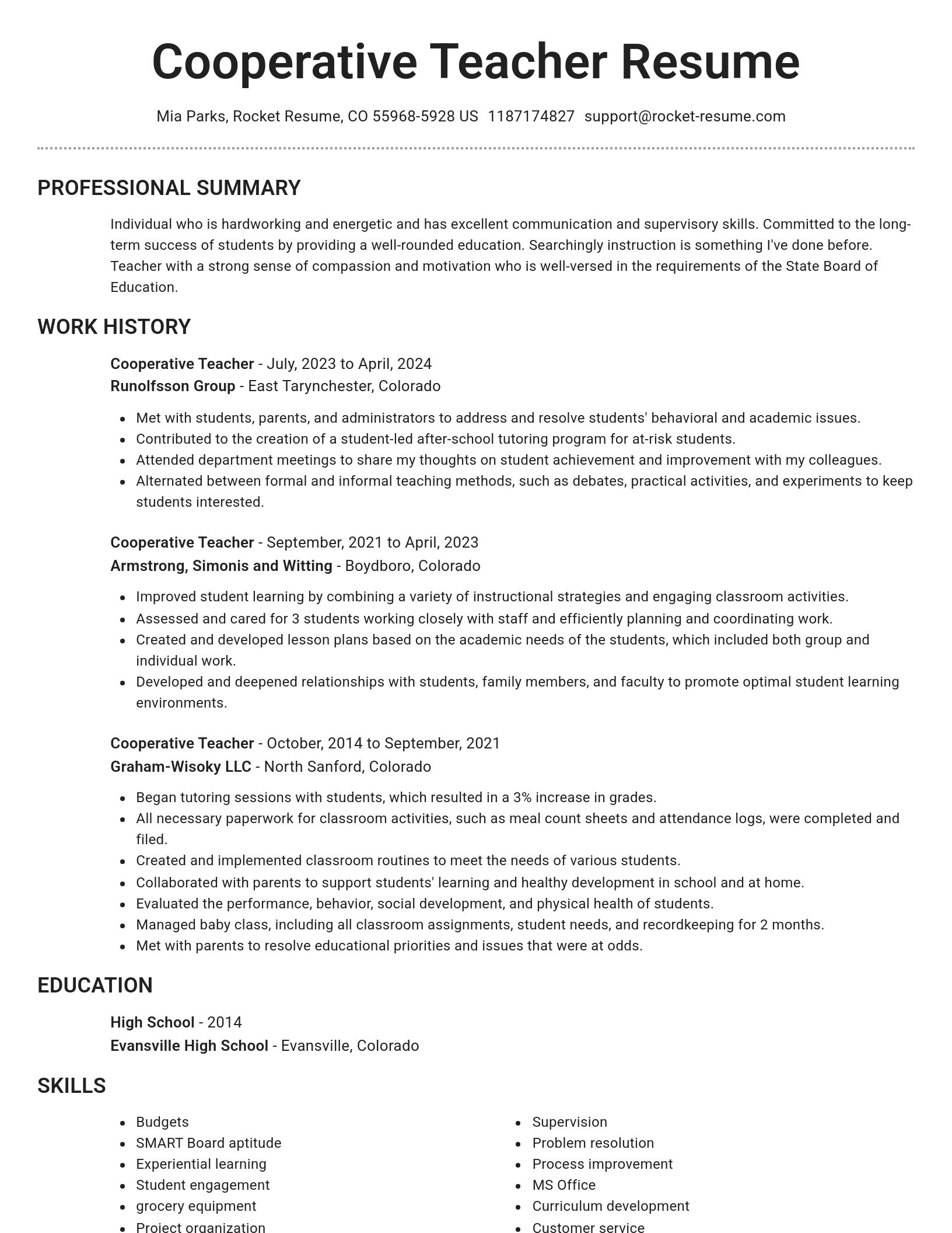 Brilliant resume template