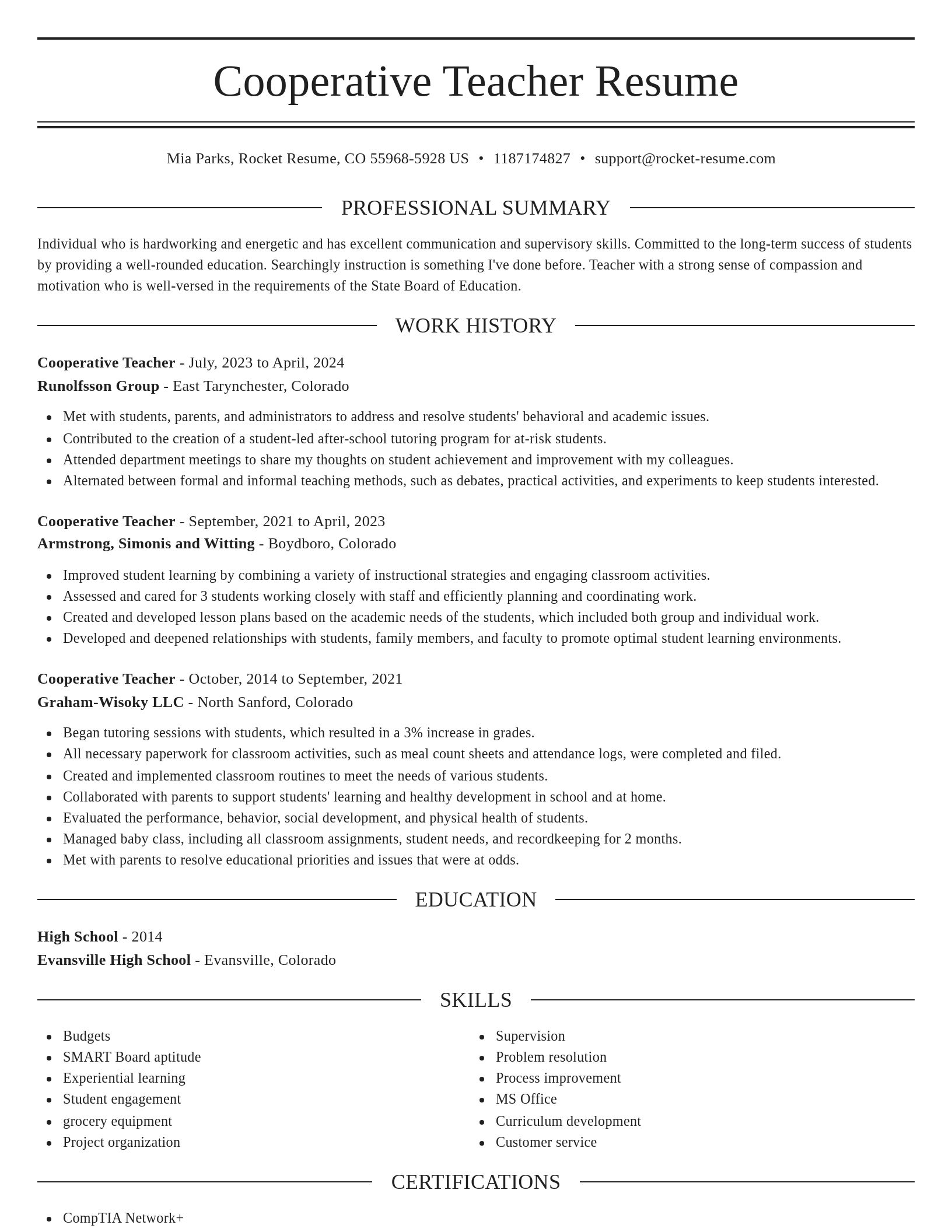 Elegant resume template