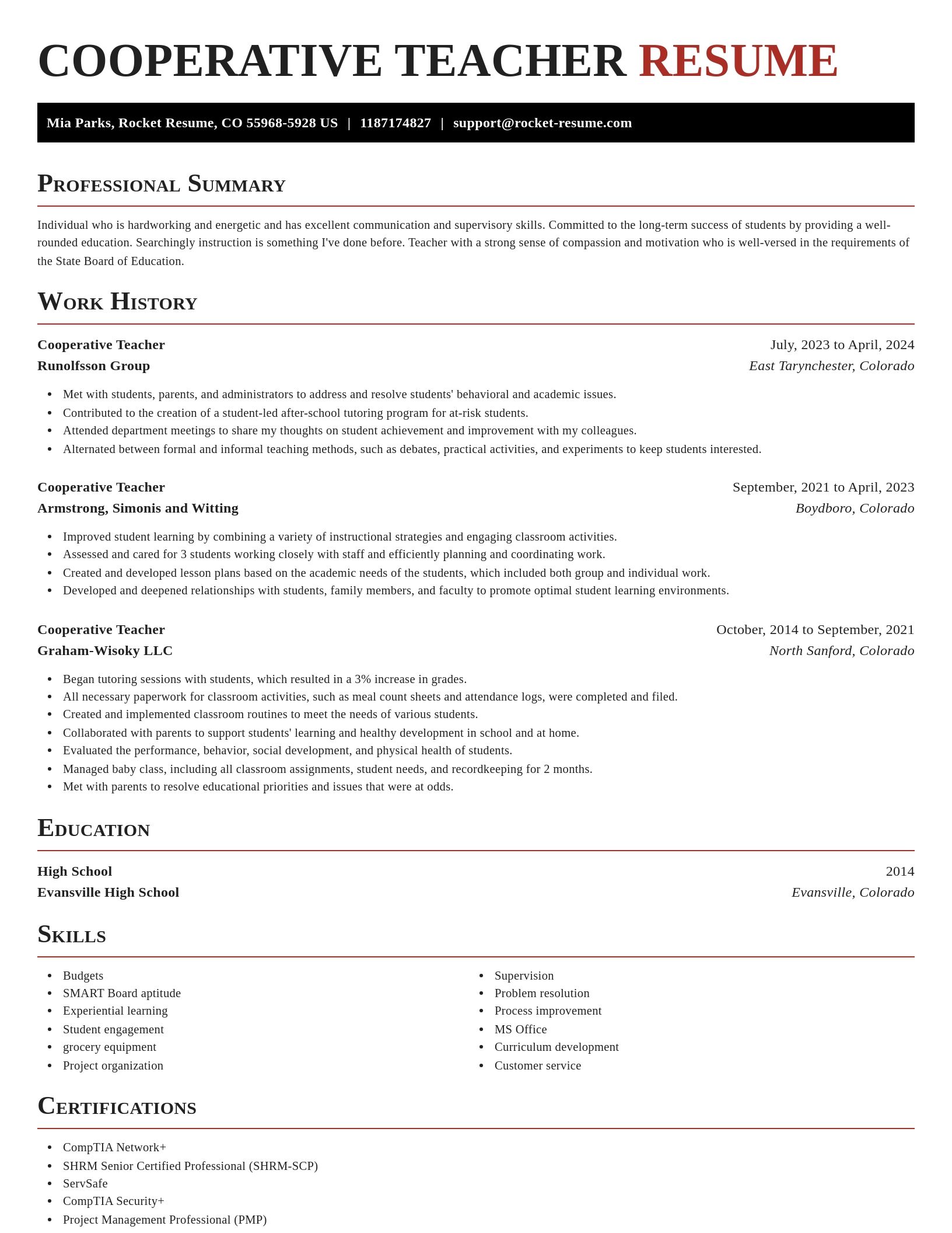Exquisite resume template