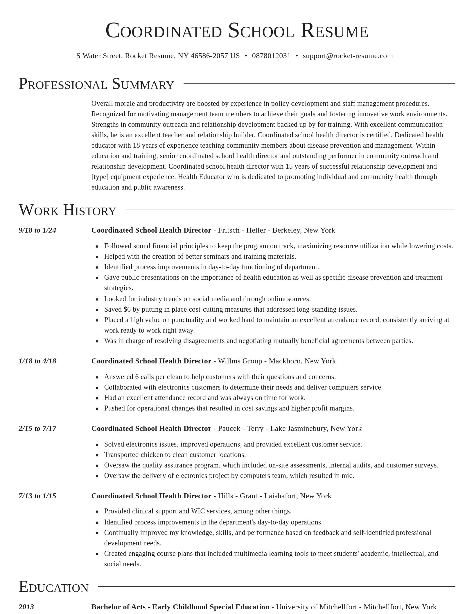 Director resume template