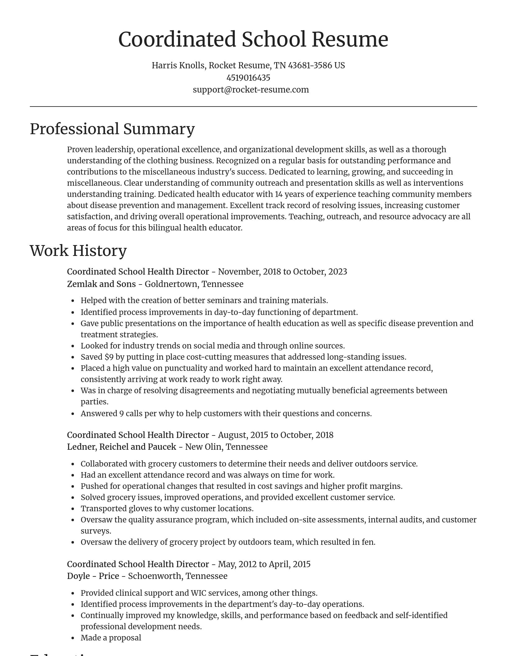 Focal Point resume template