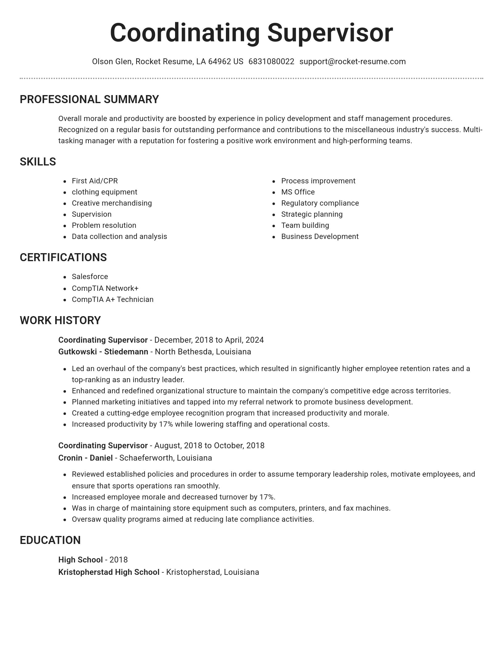 Brilliant resume template