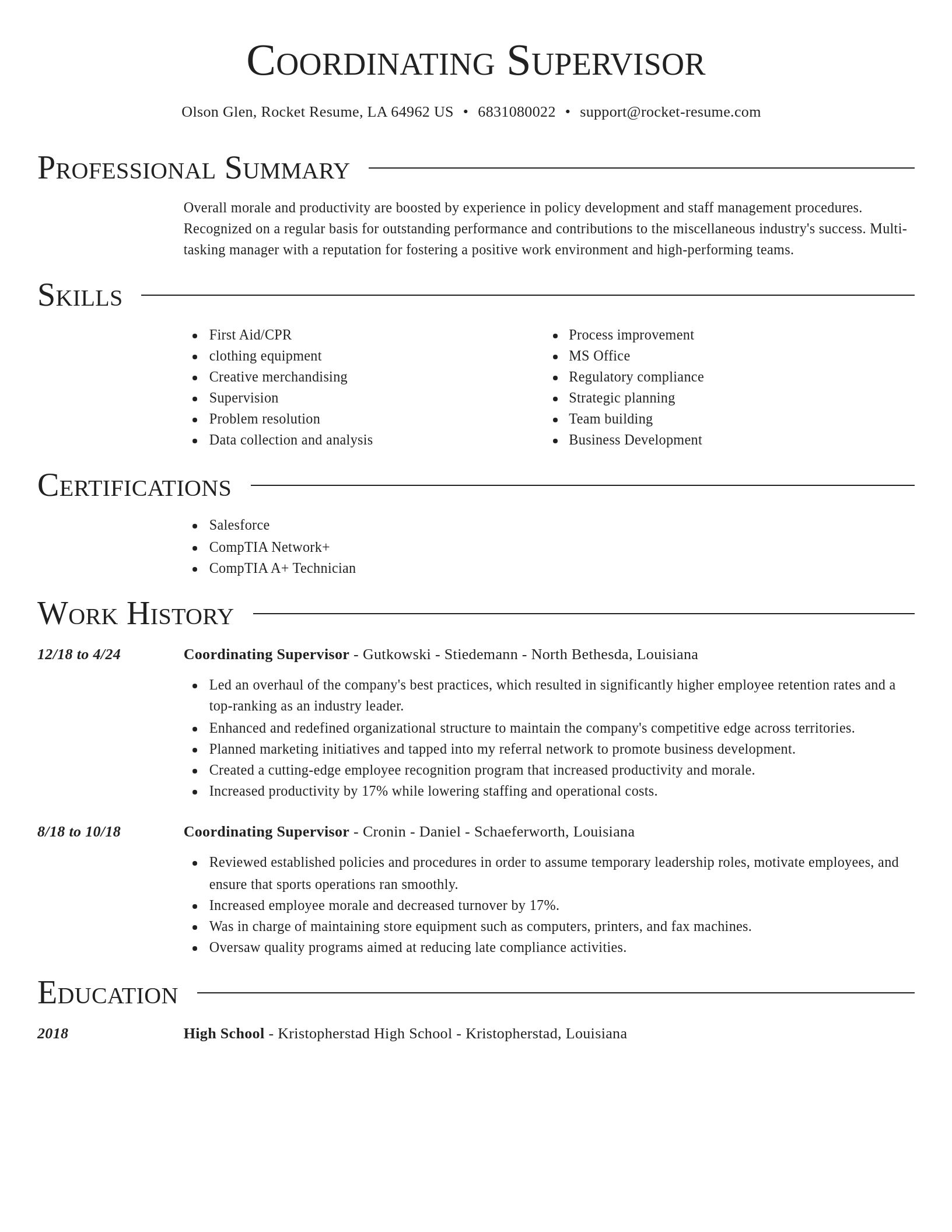 Director resume template