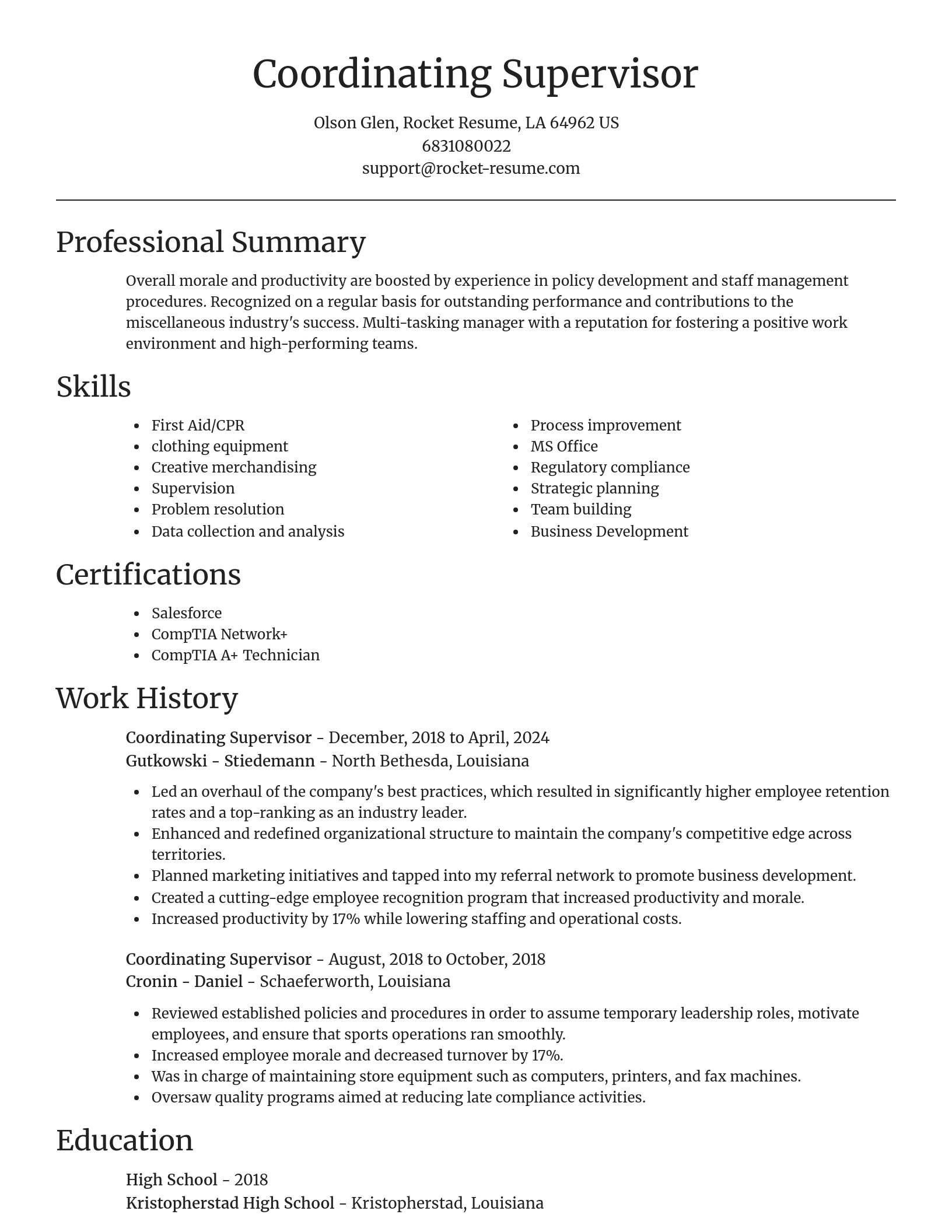 Focal Point resume template