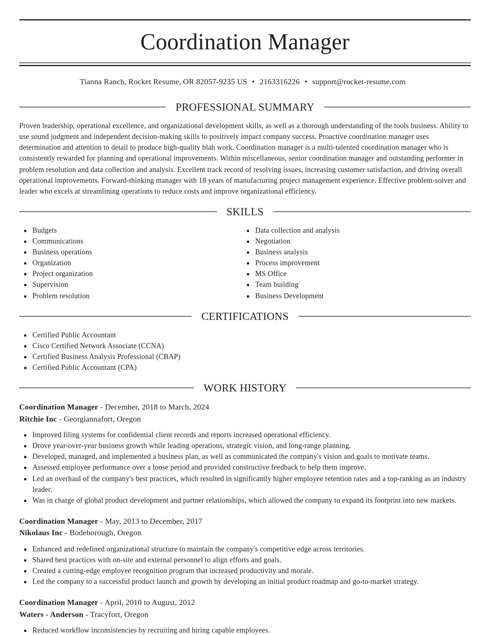 Elegant resume template