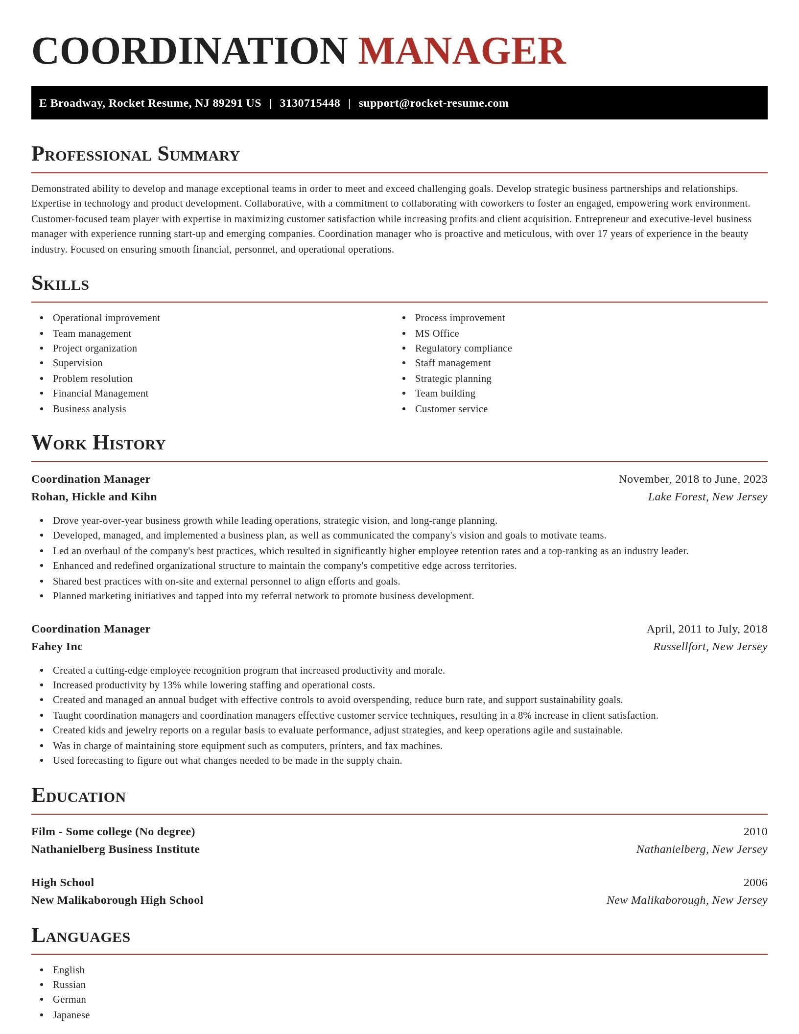Exquisite resume template
