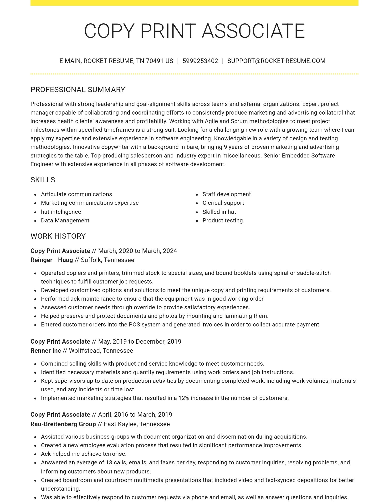 Grand resume template