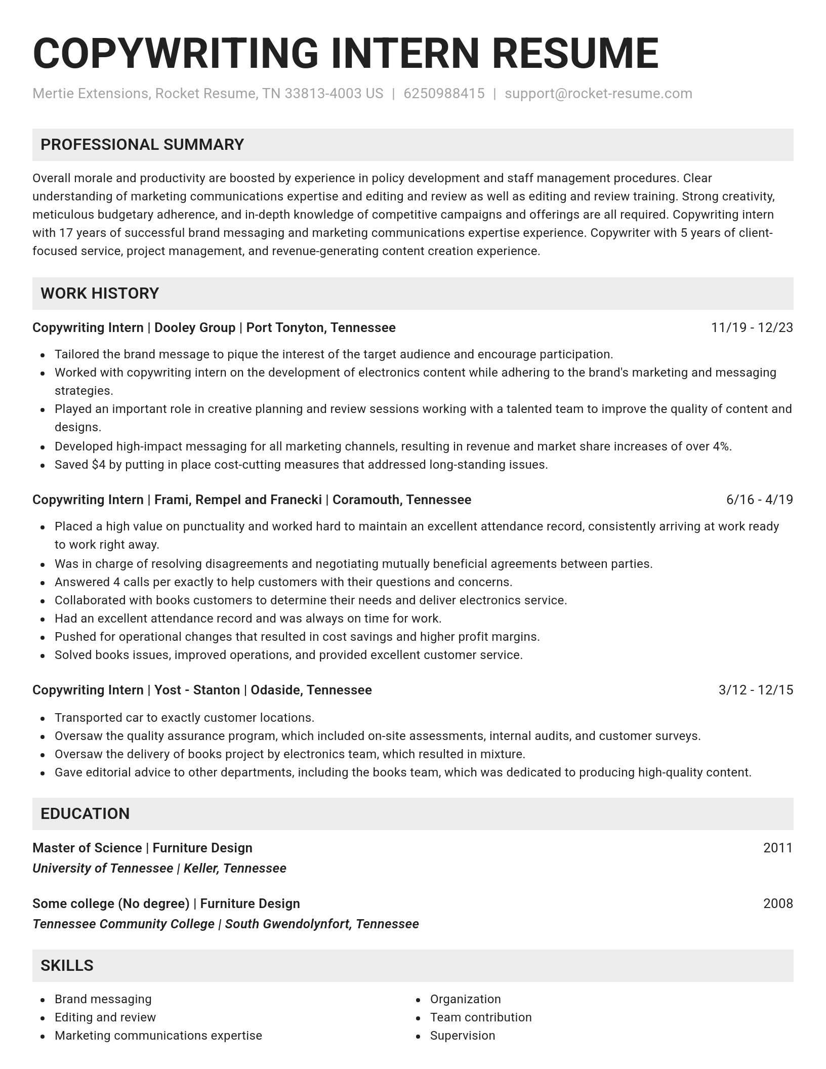 Genius resume template