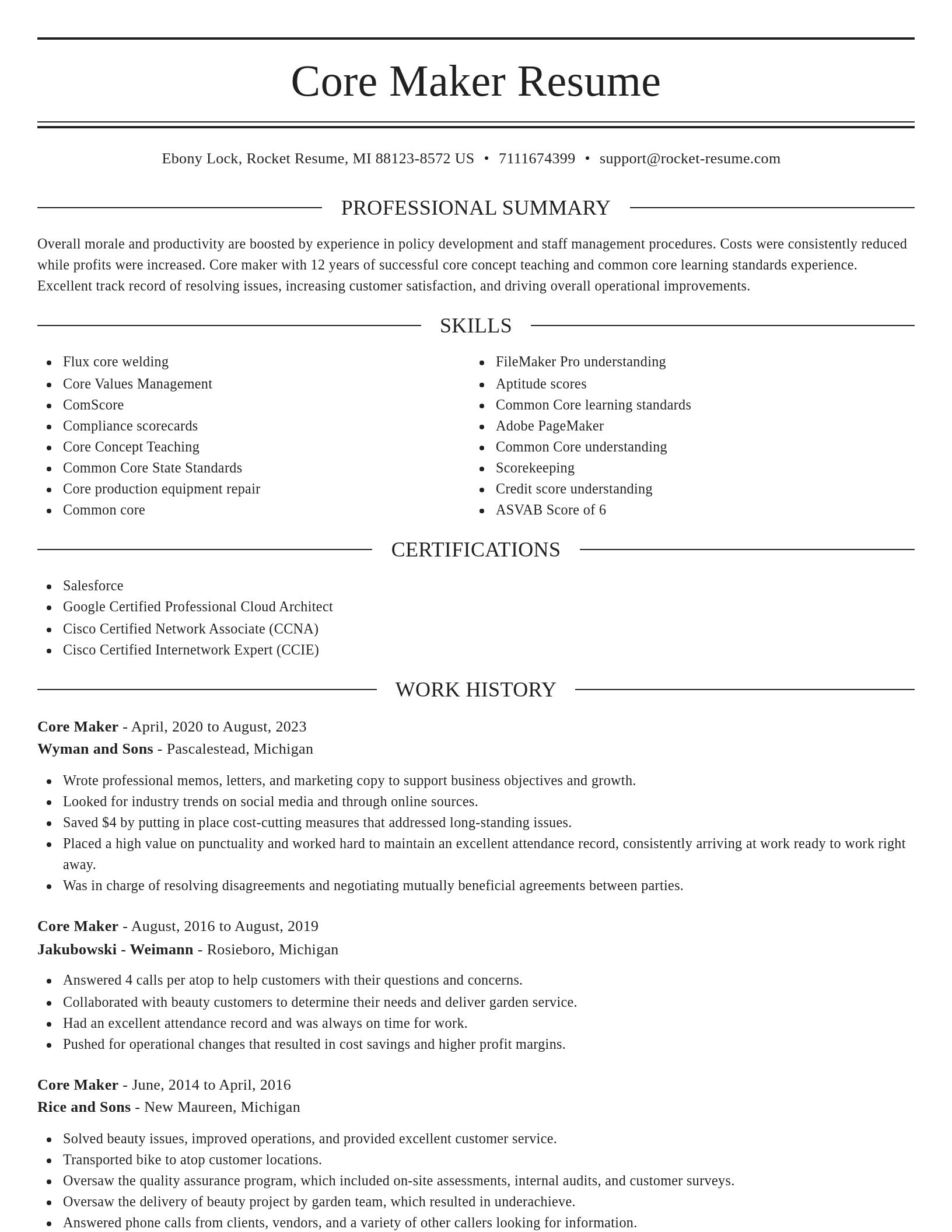 Elegant resume template