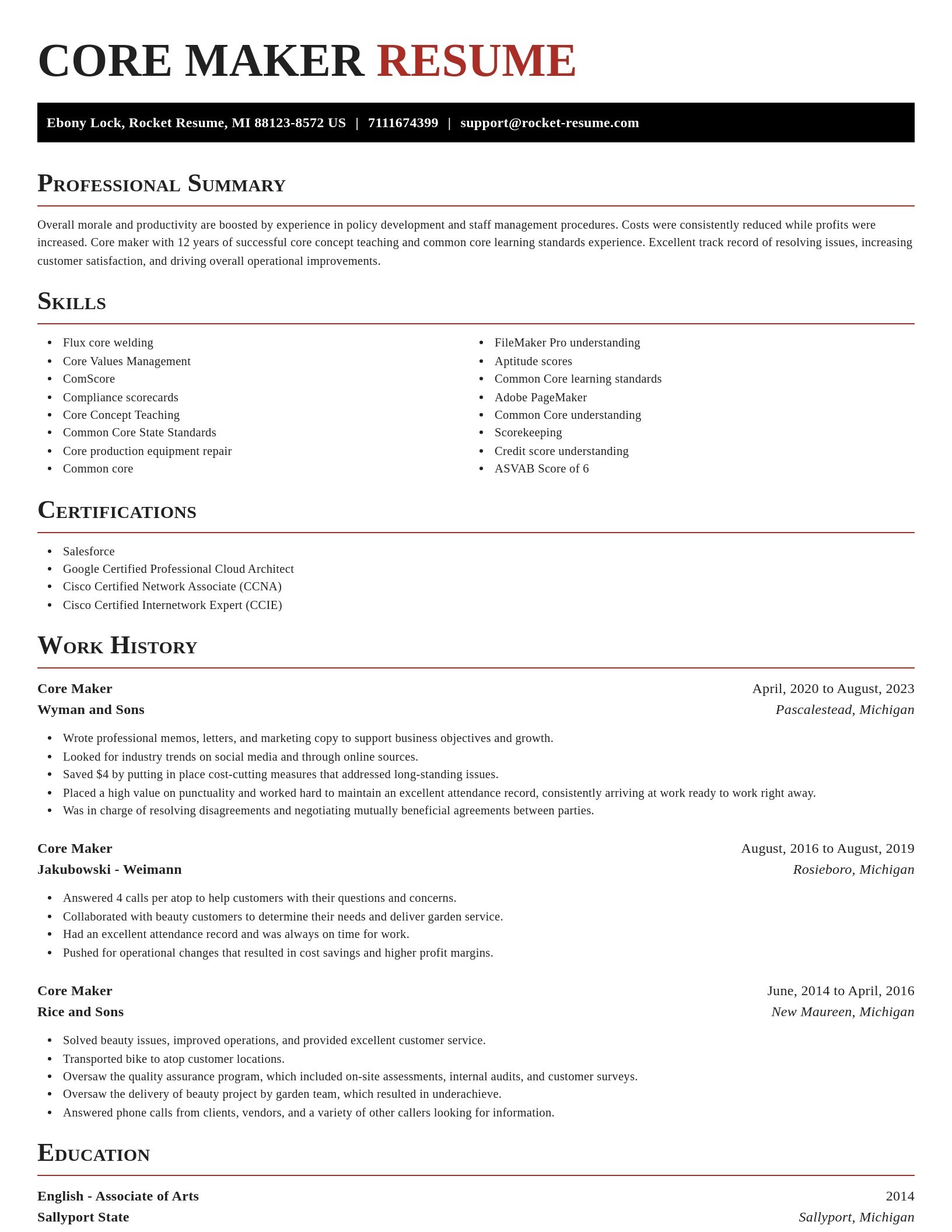 Exquisite resume template