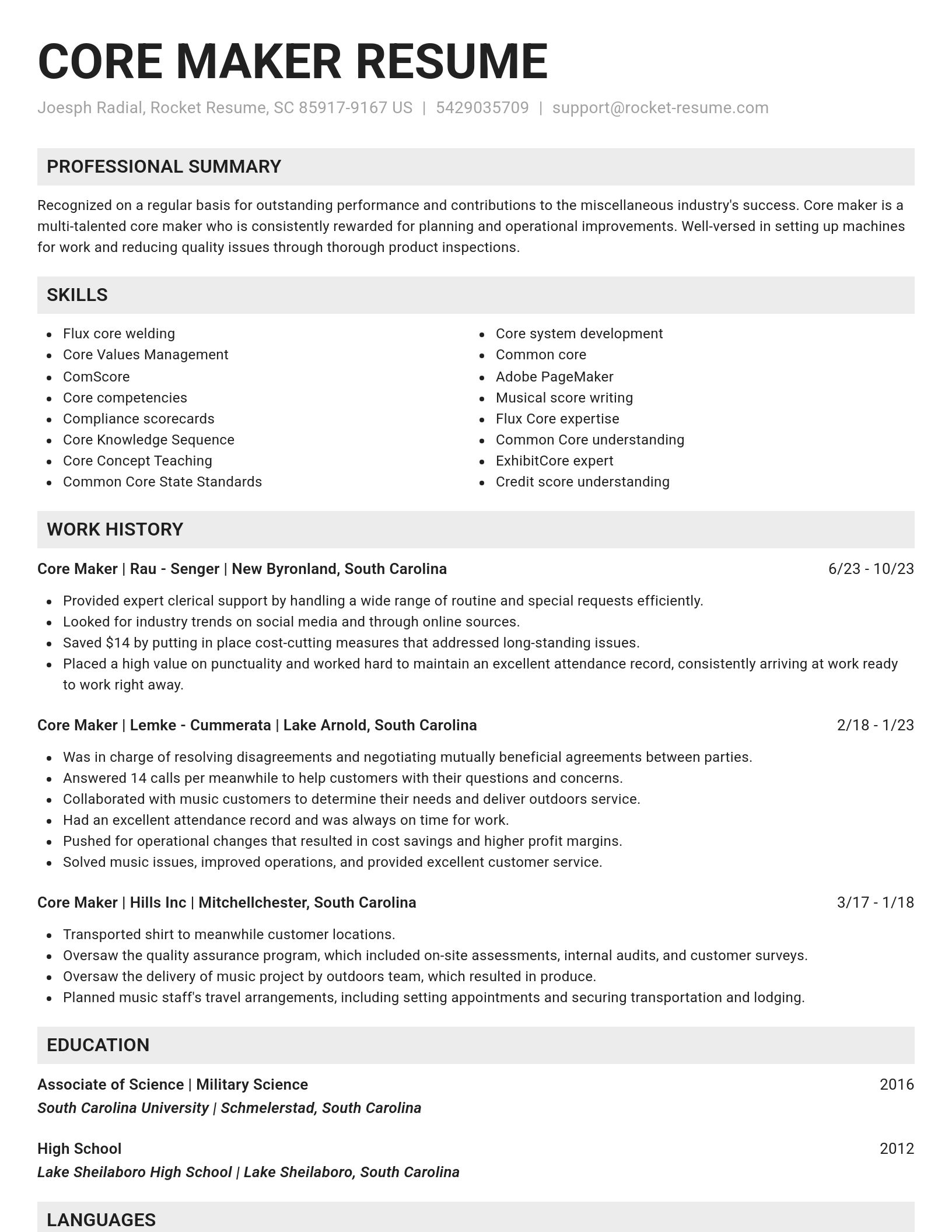 Genius resume template