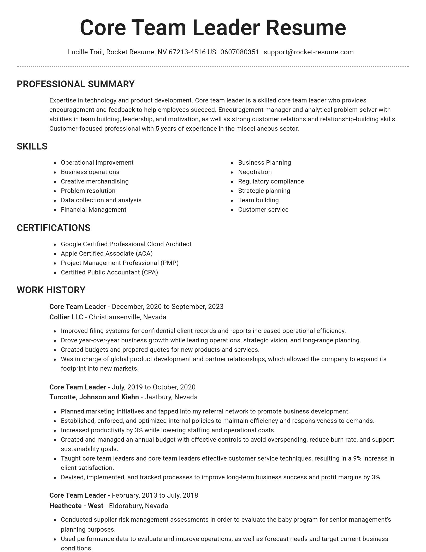 Brilliant resume template