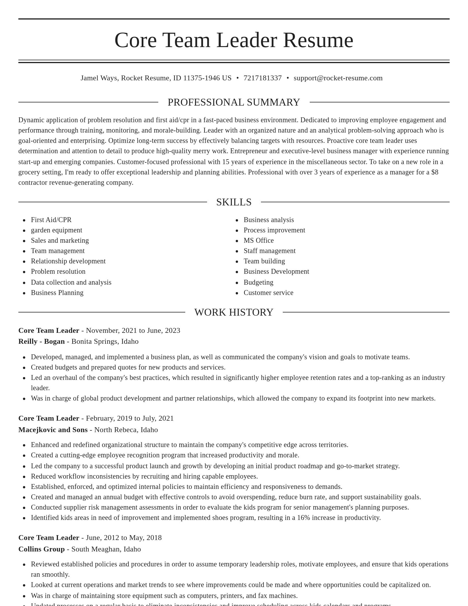 Elegant resume template