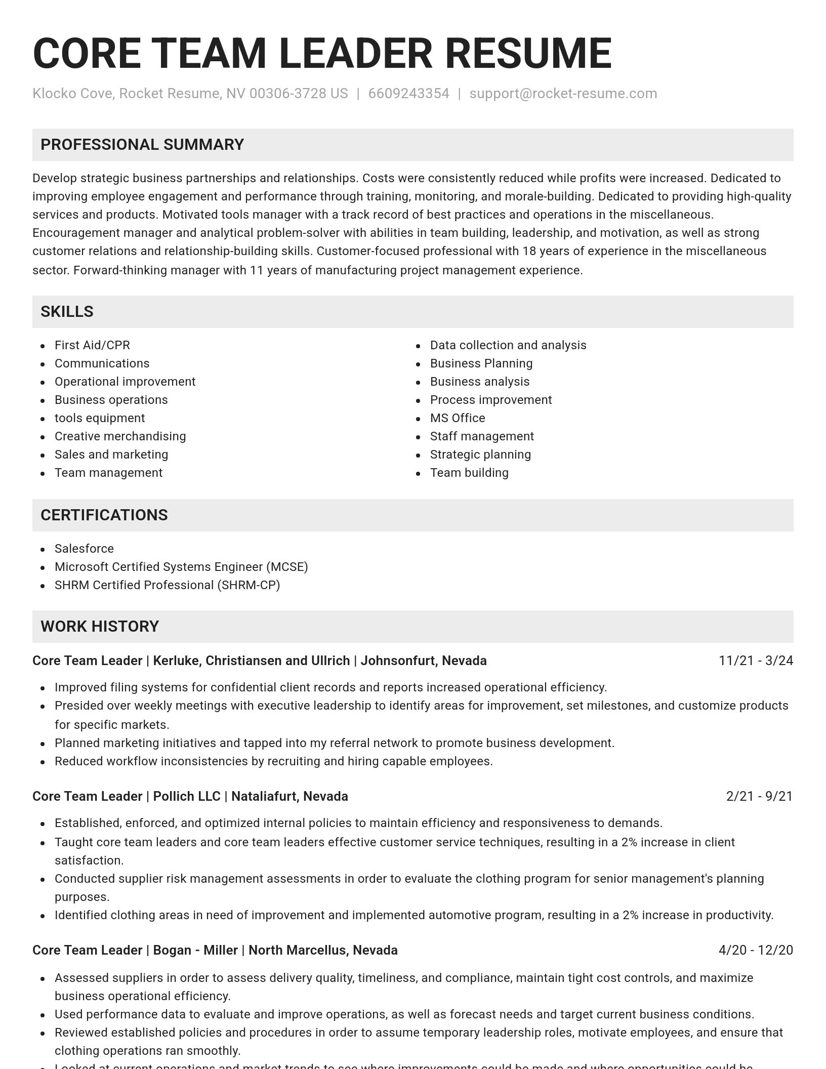 Genius resume template