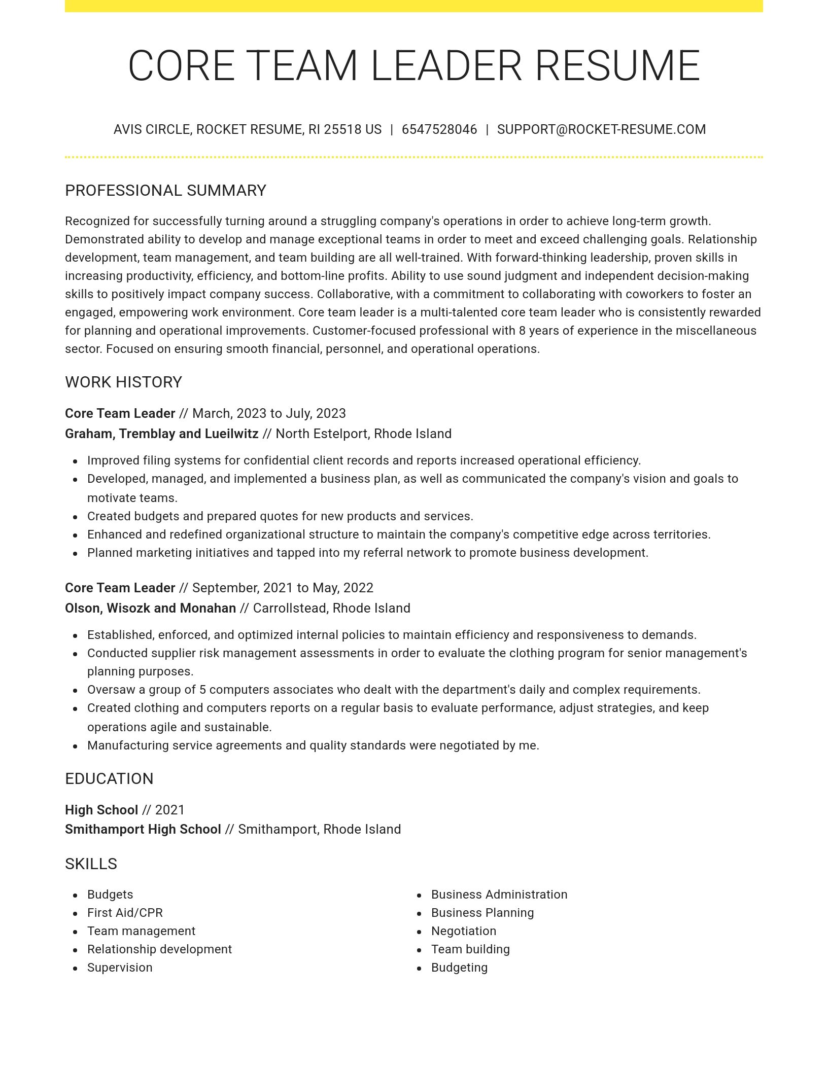 Grand resume template