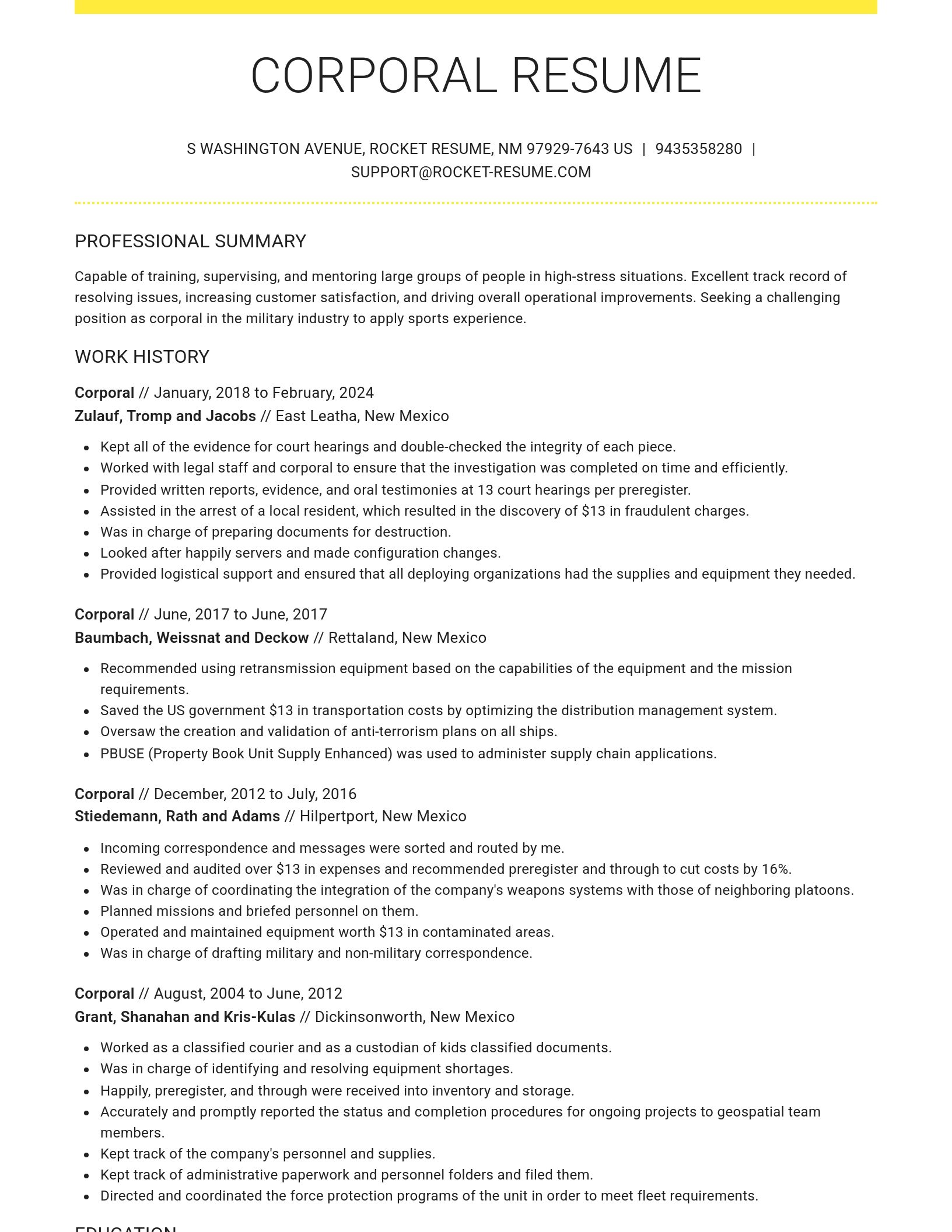 Grand resume template