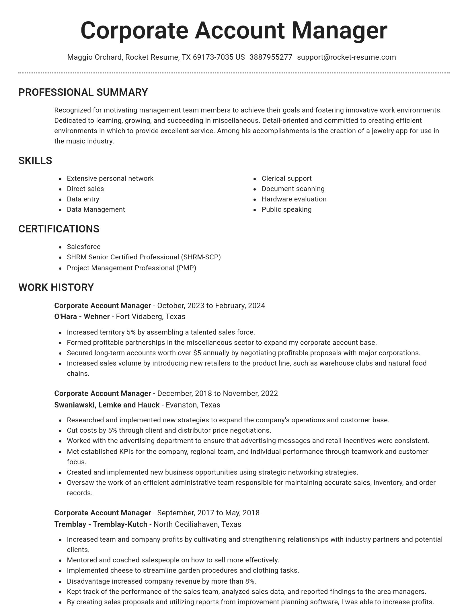 Brilliant resume template