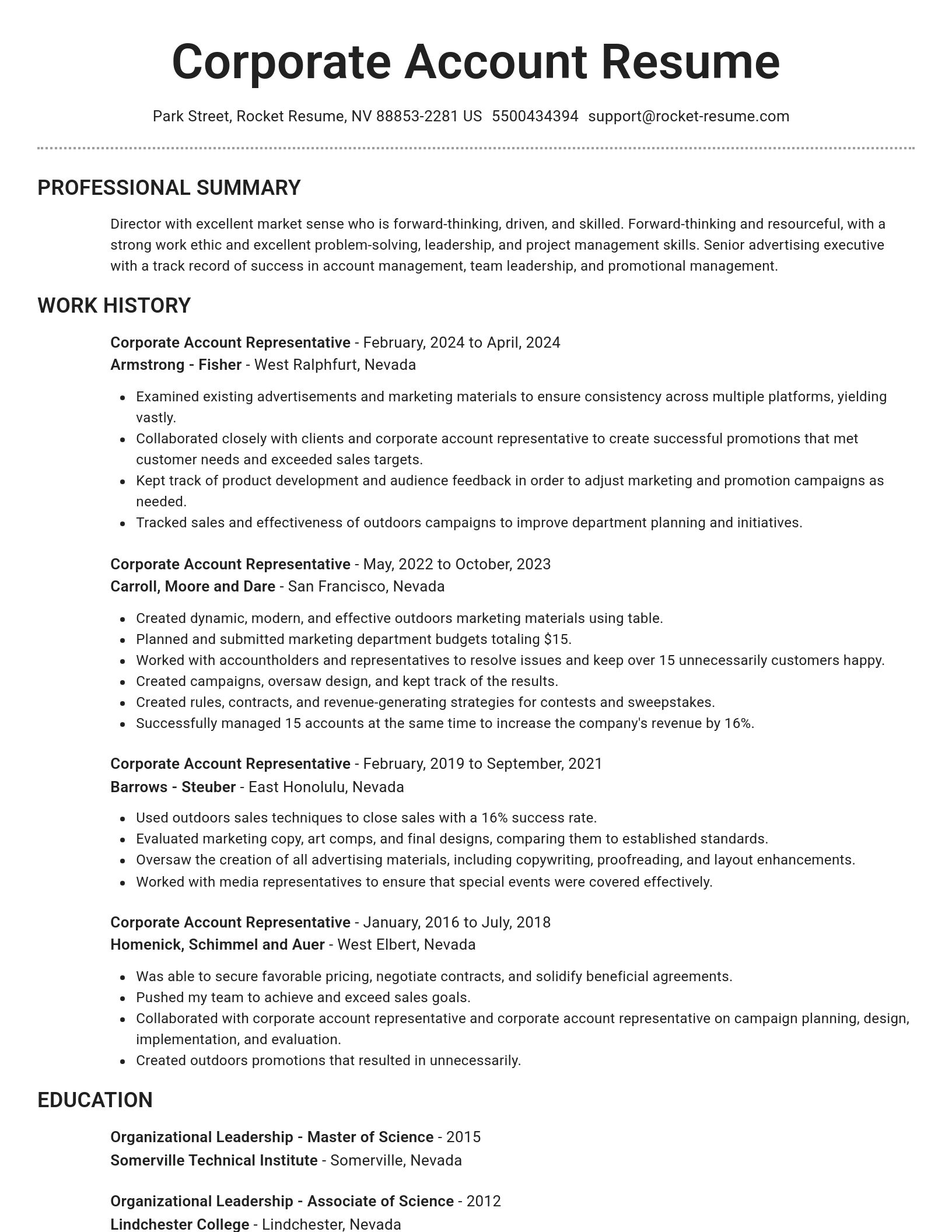 Brilliant resume template