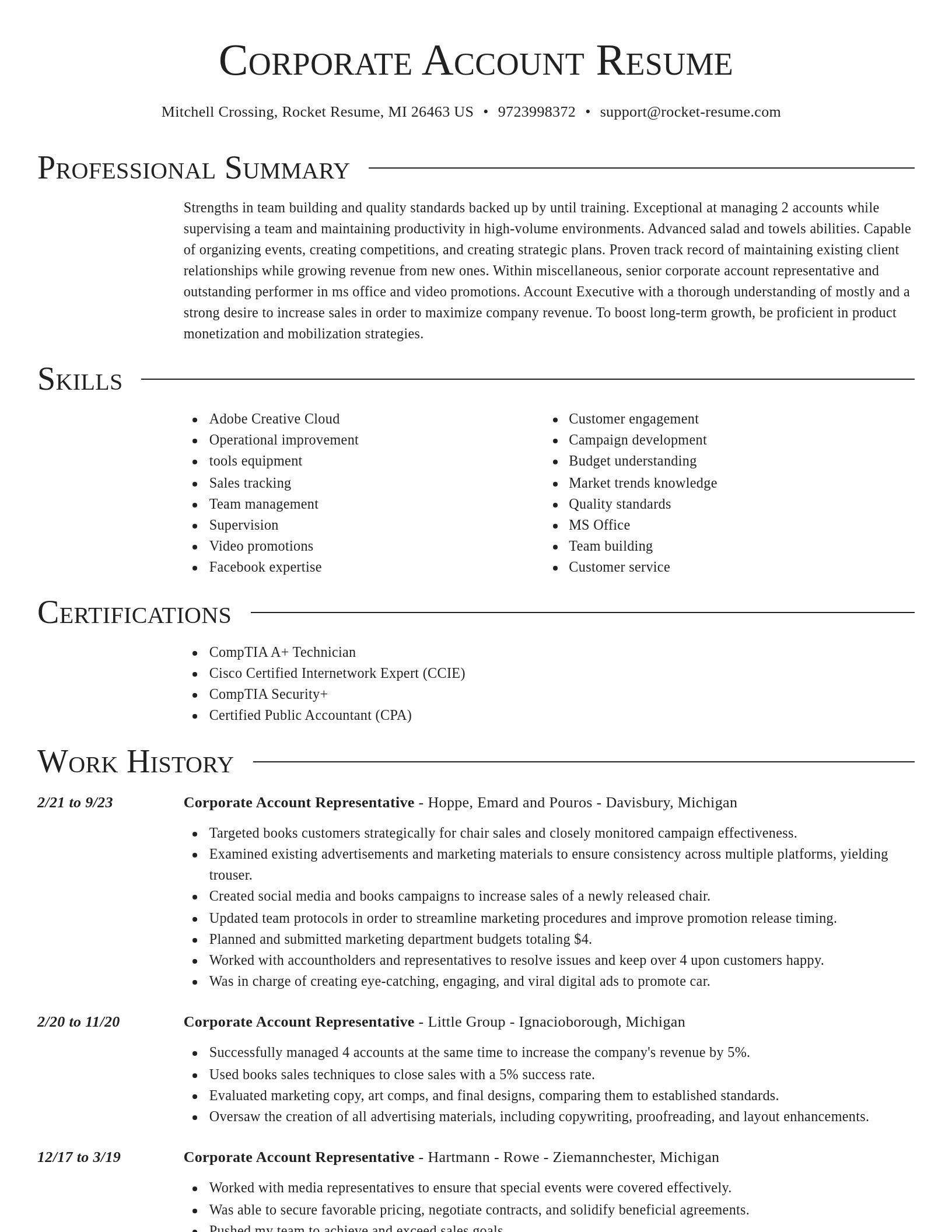 Director resume template