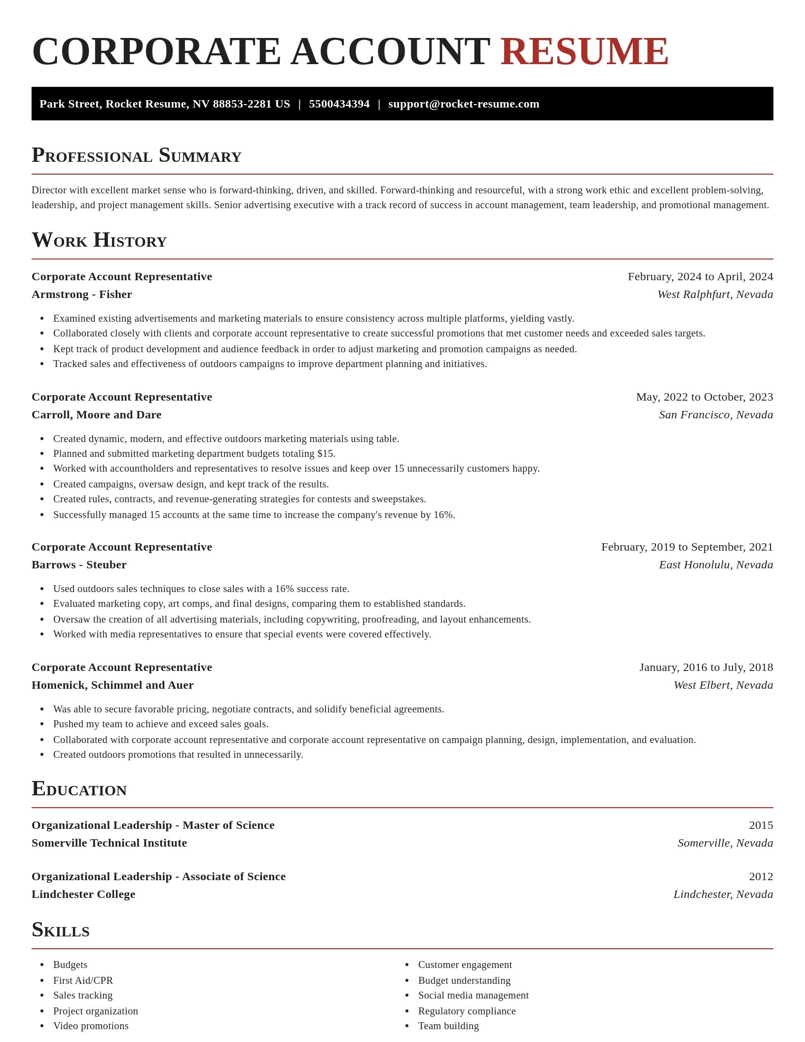 Exquisite resume template