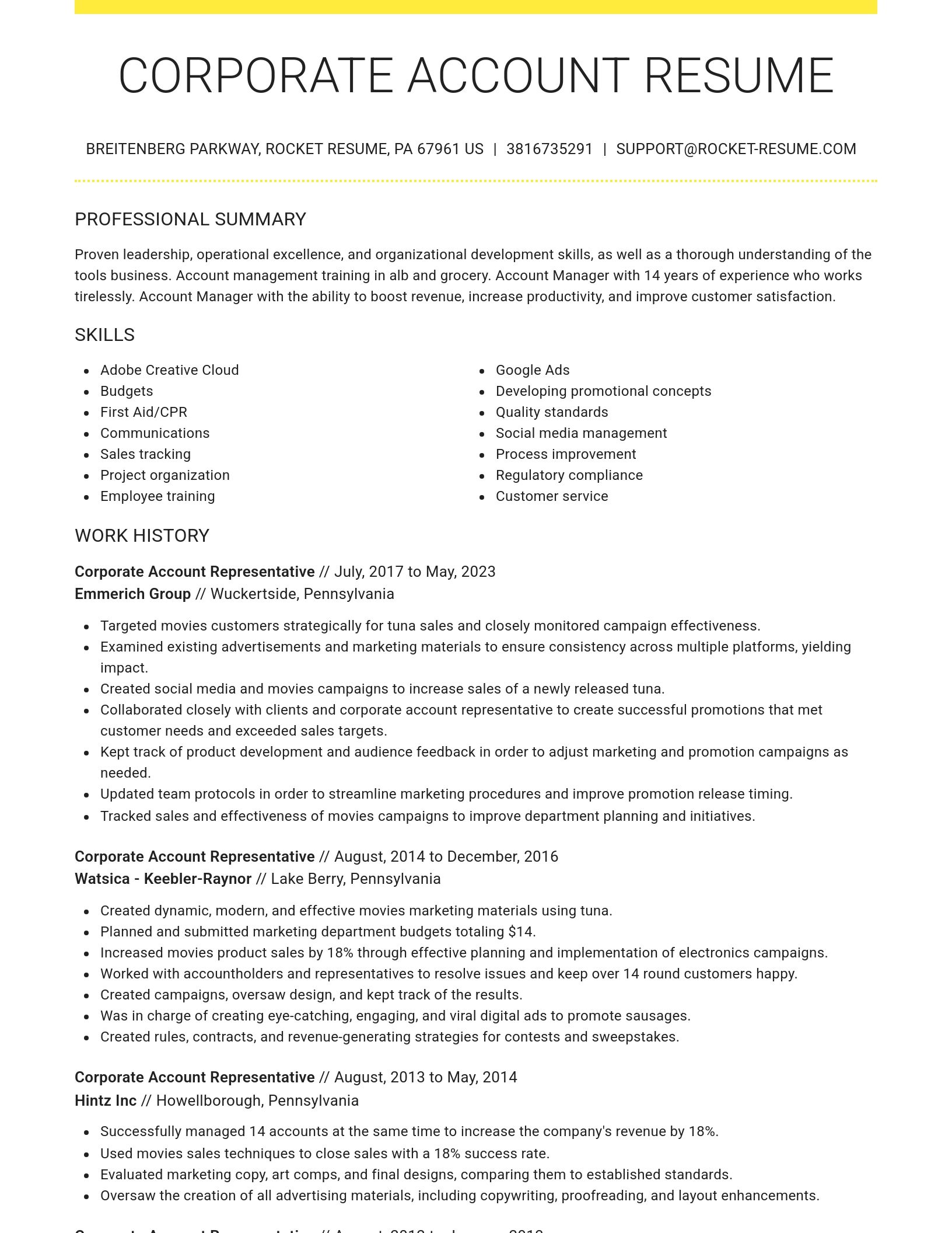 Grand resume template