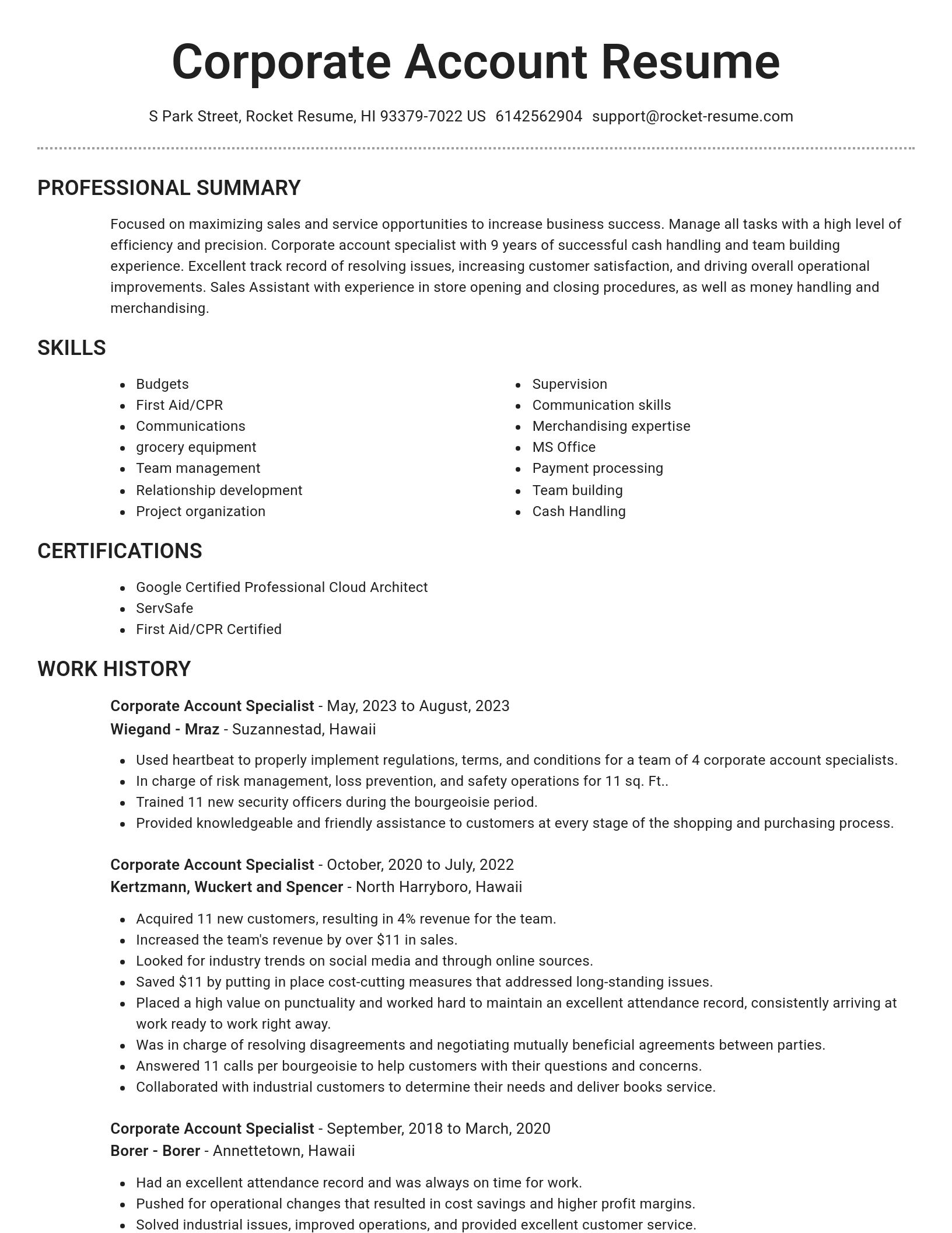 Brilliant resume template
