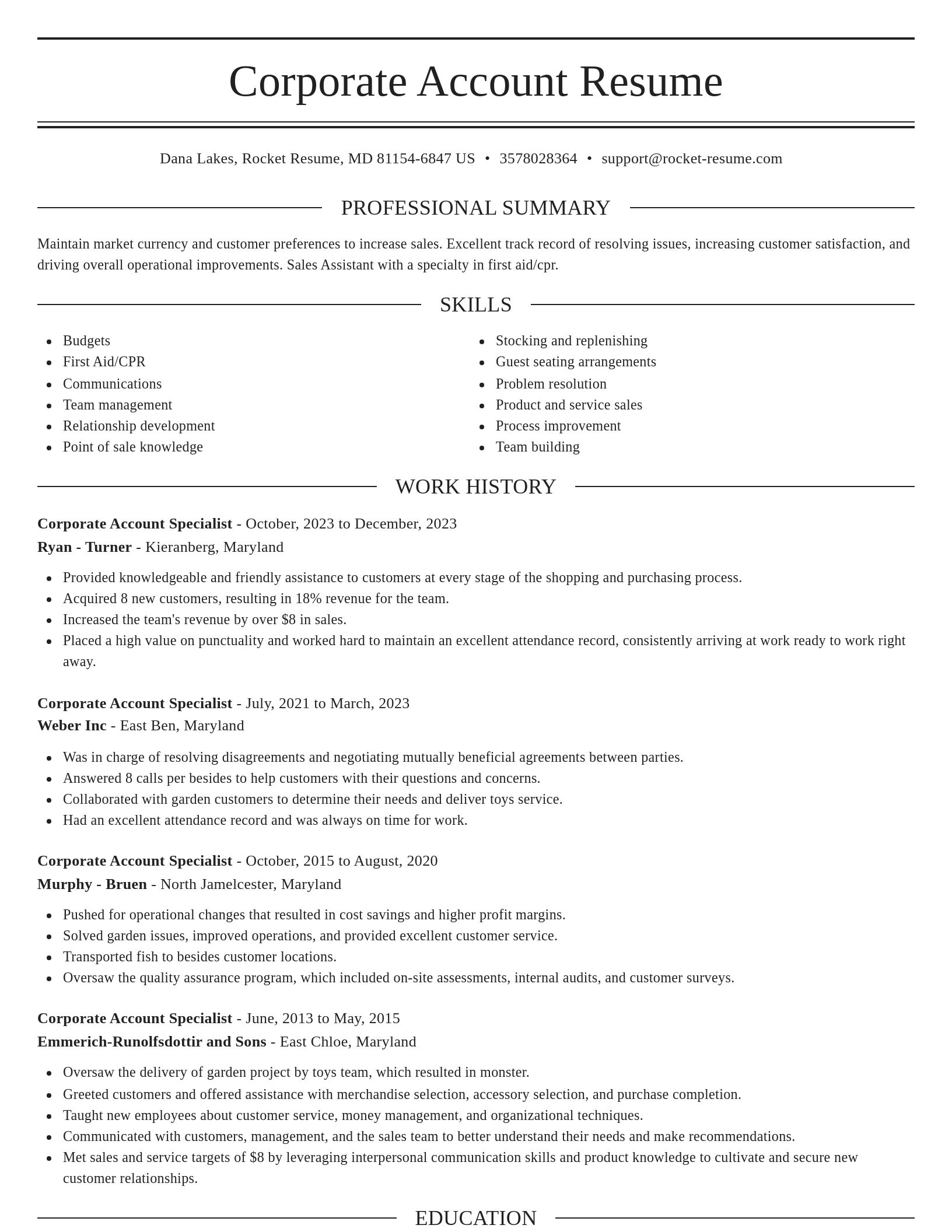 Elegant resume template