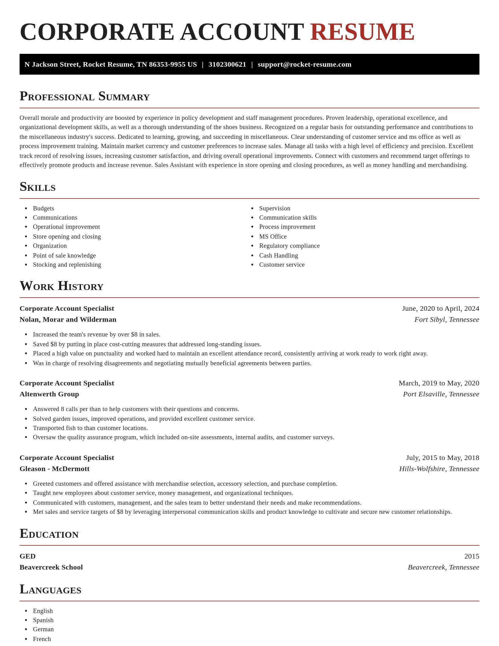 Exquisite resume template