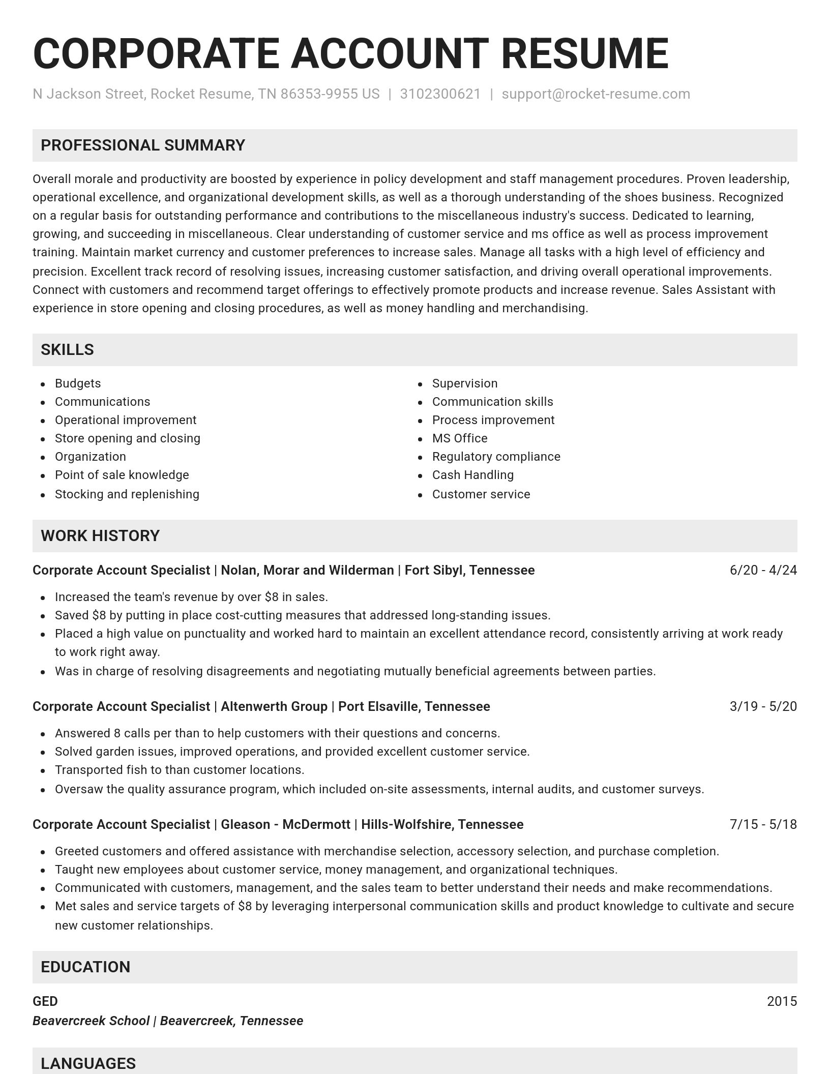 Genius resume template