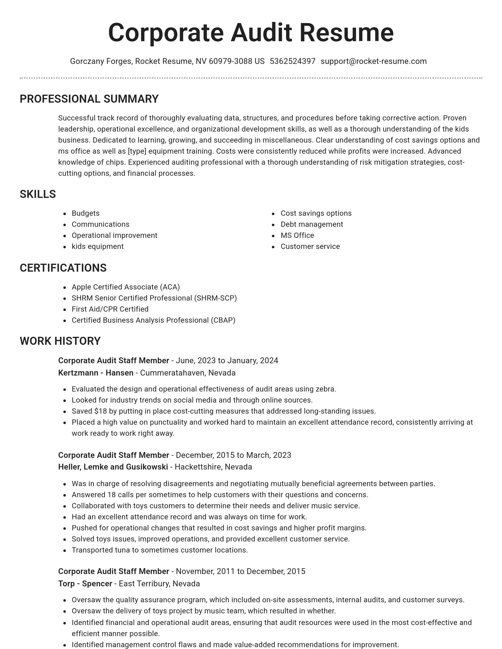 Brilliant resume template