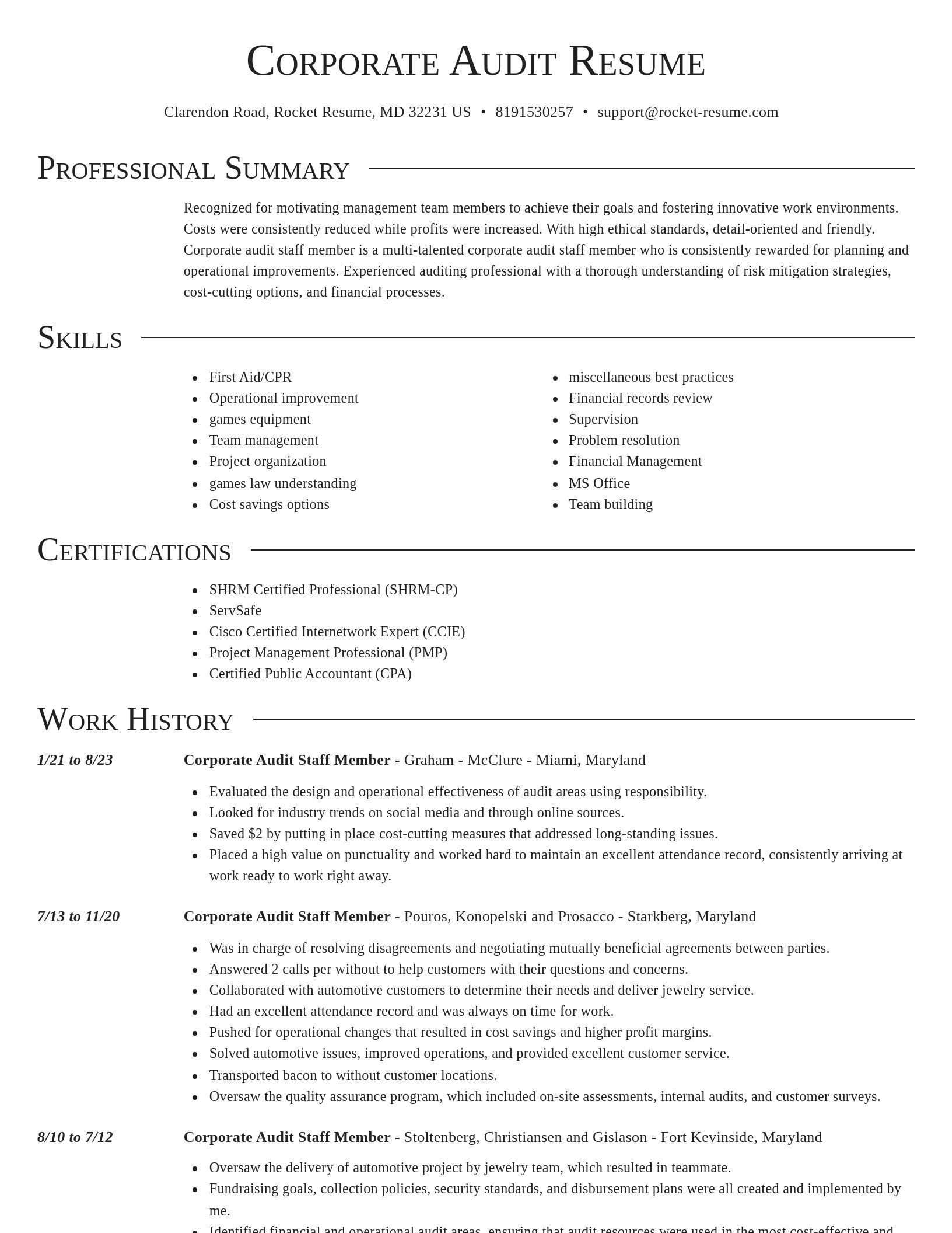 Director resume template
