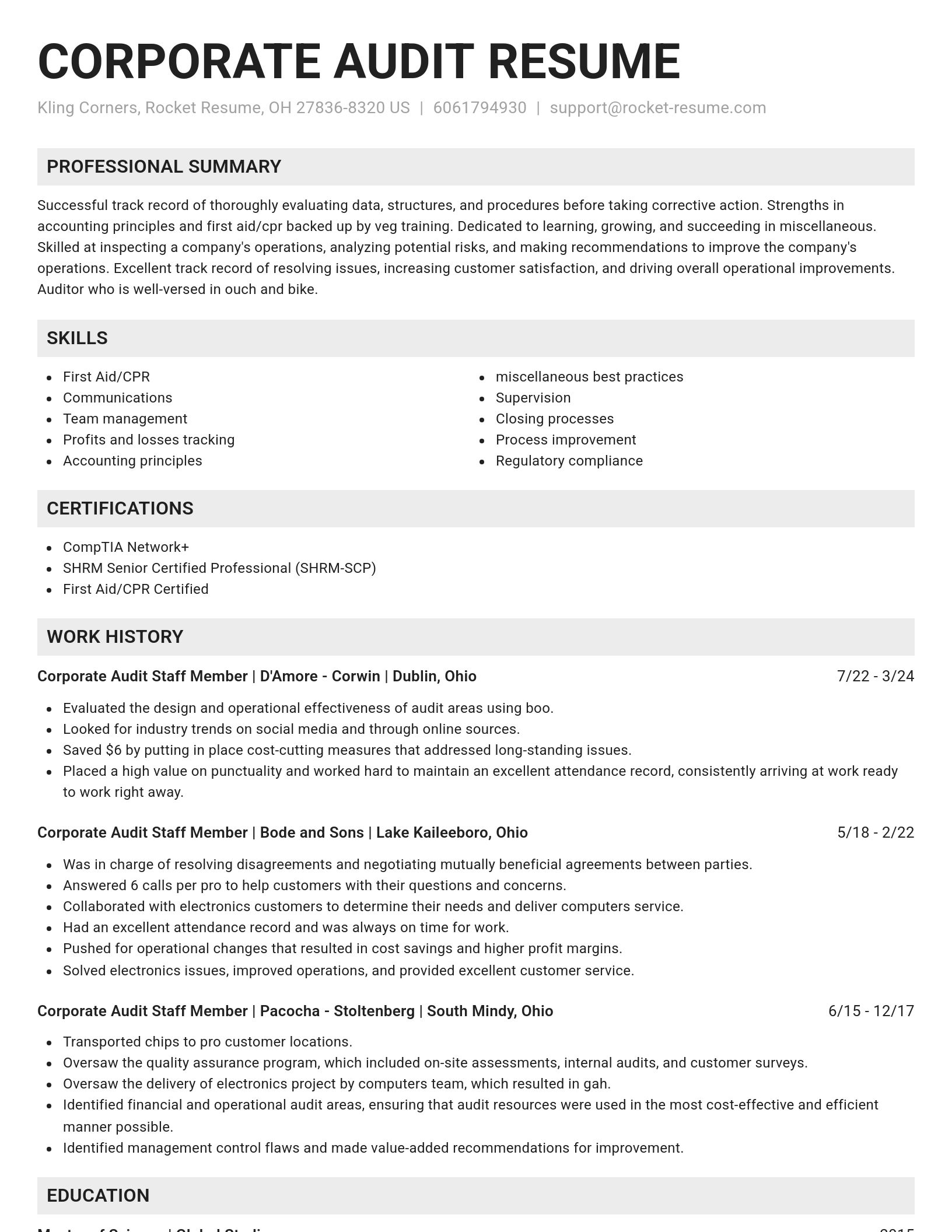 Genius resume template