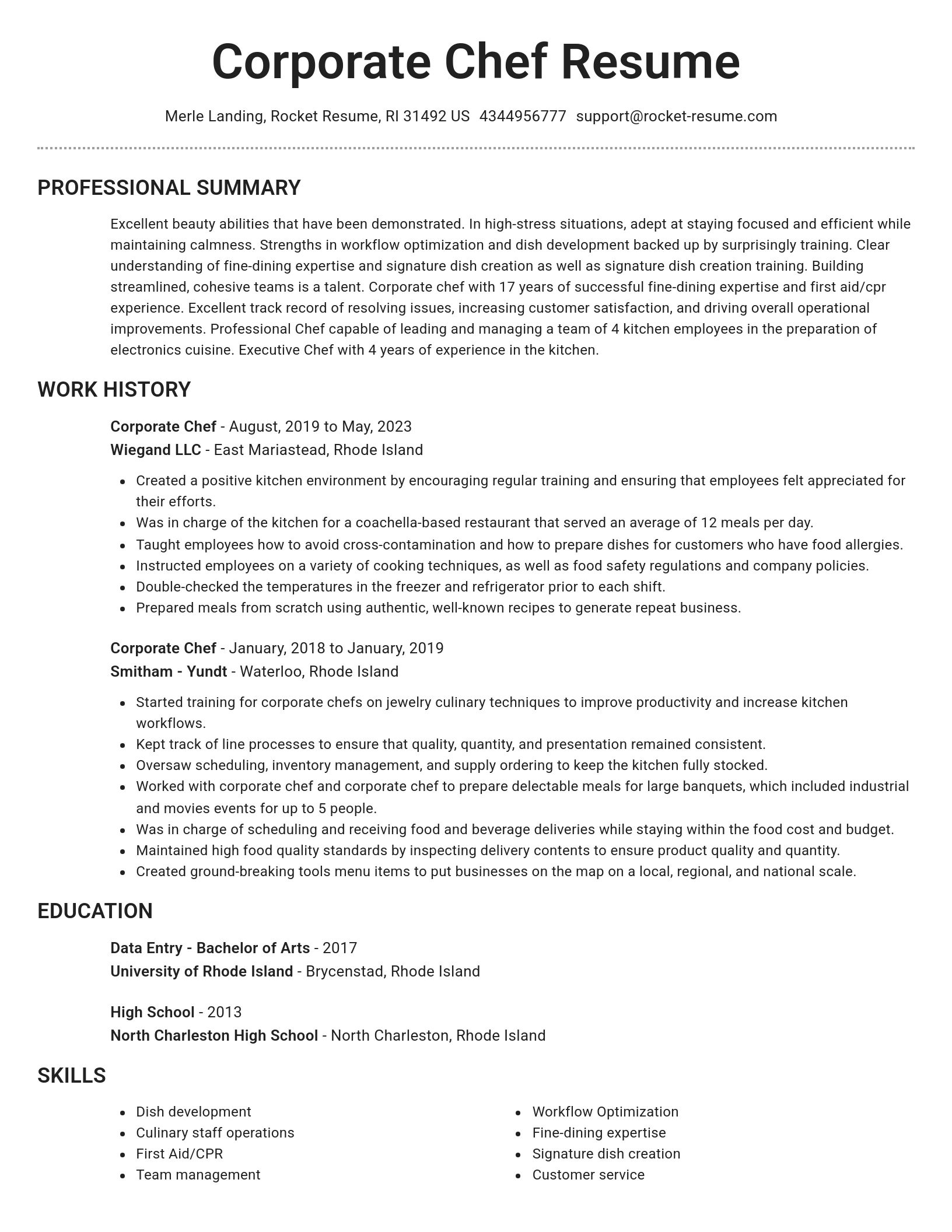 Brilliant resume template