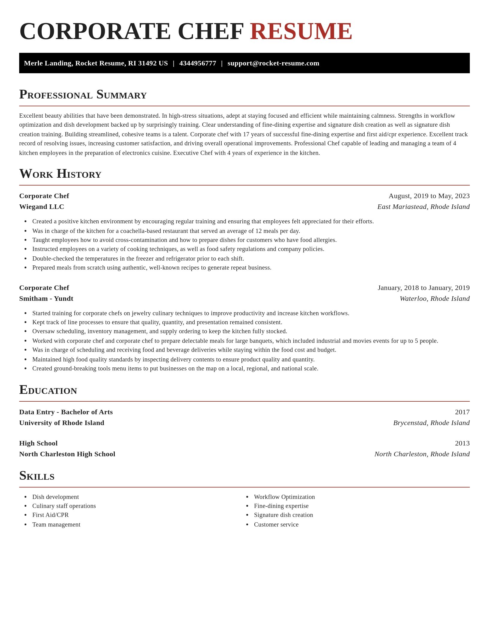 Exquisite resume template