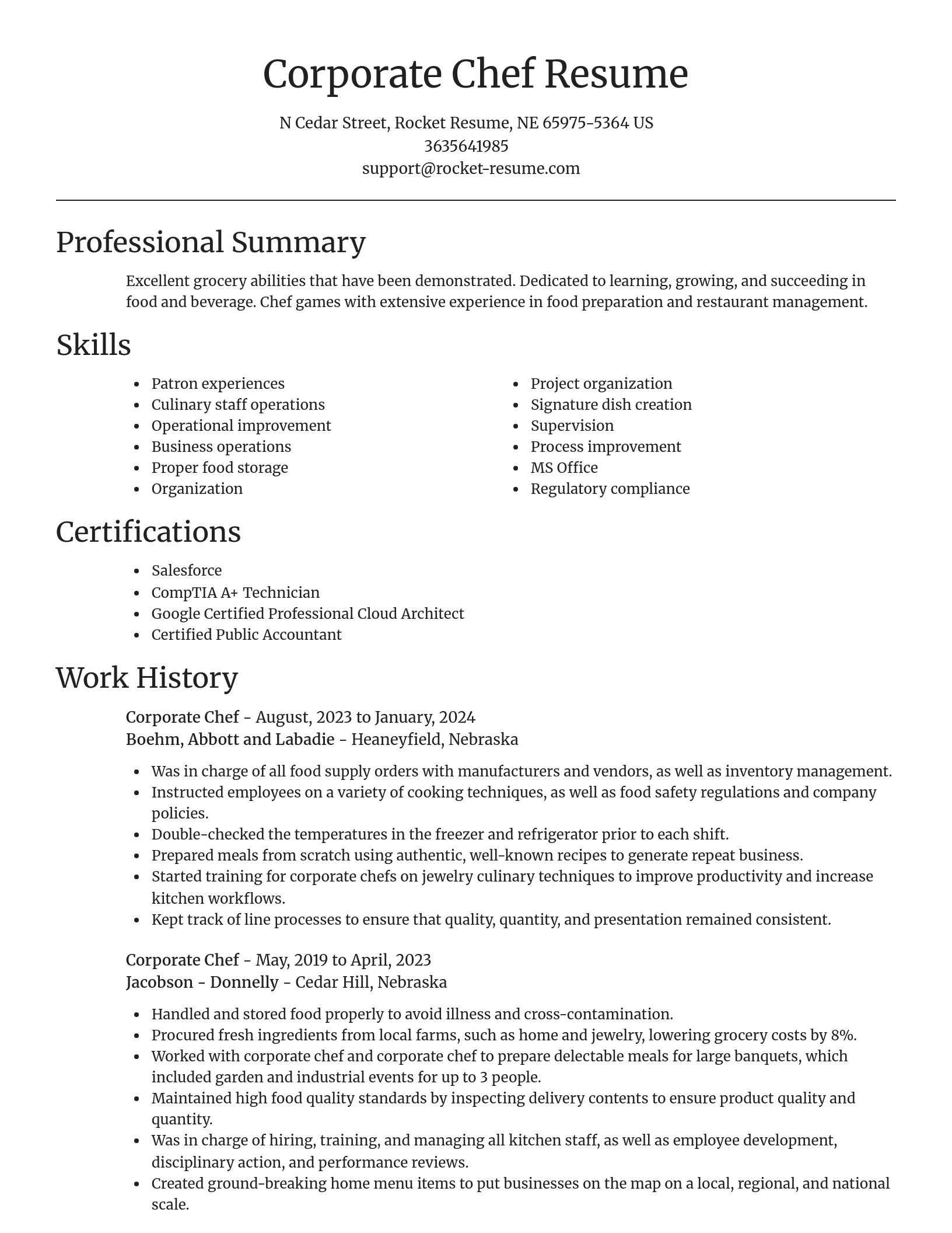 Focal Point resume template