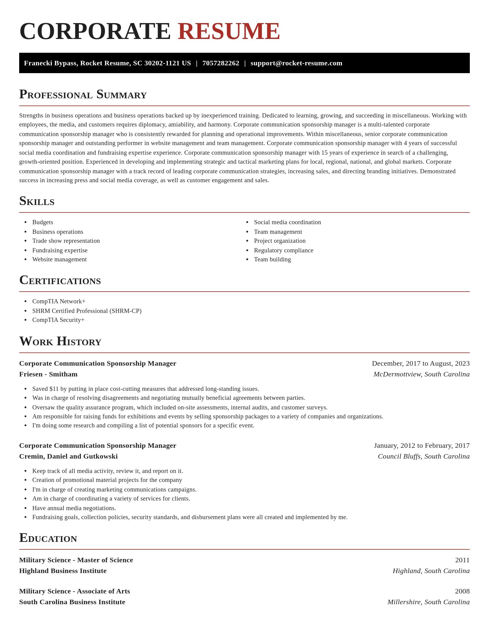 Exquisite resume template