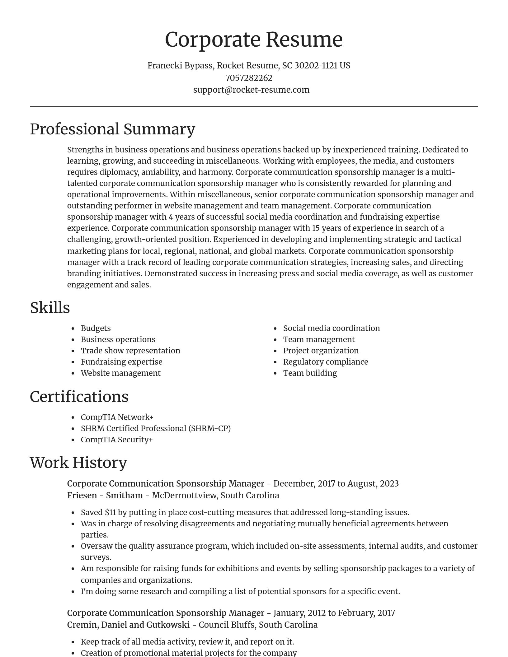 Focal Point resume template