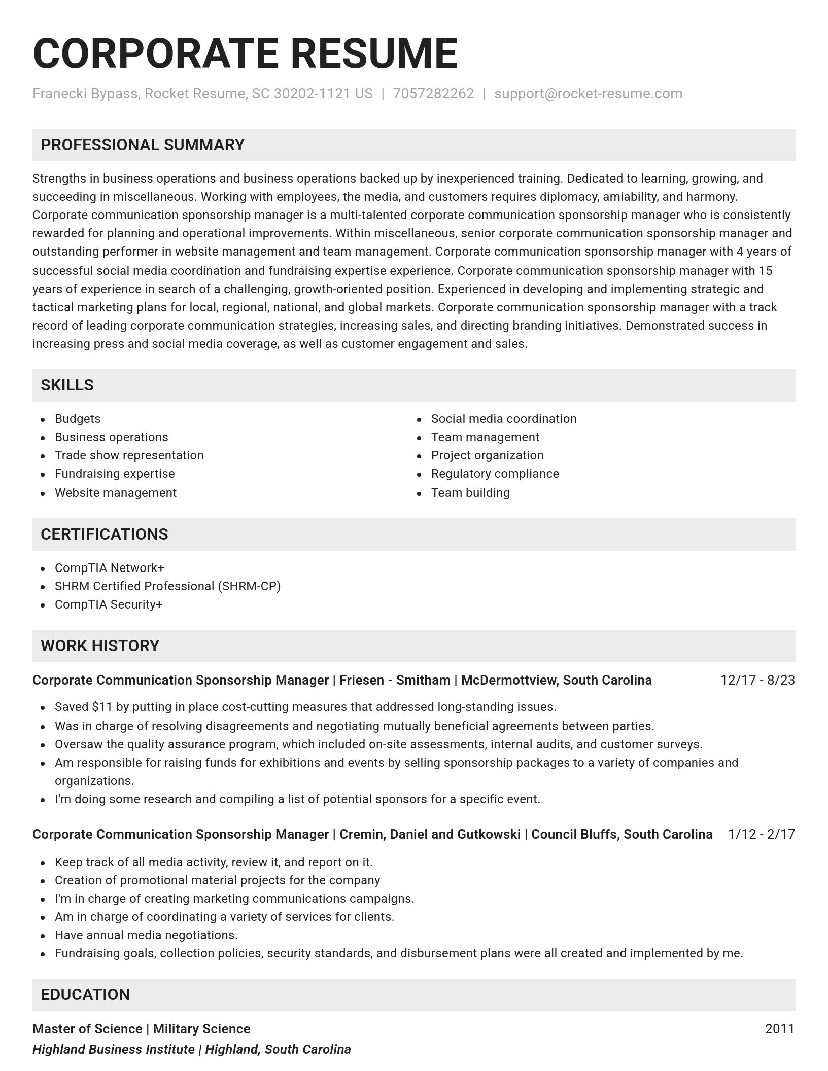 Genius resume template